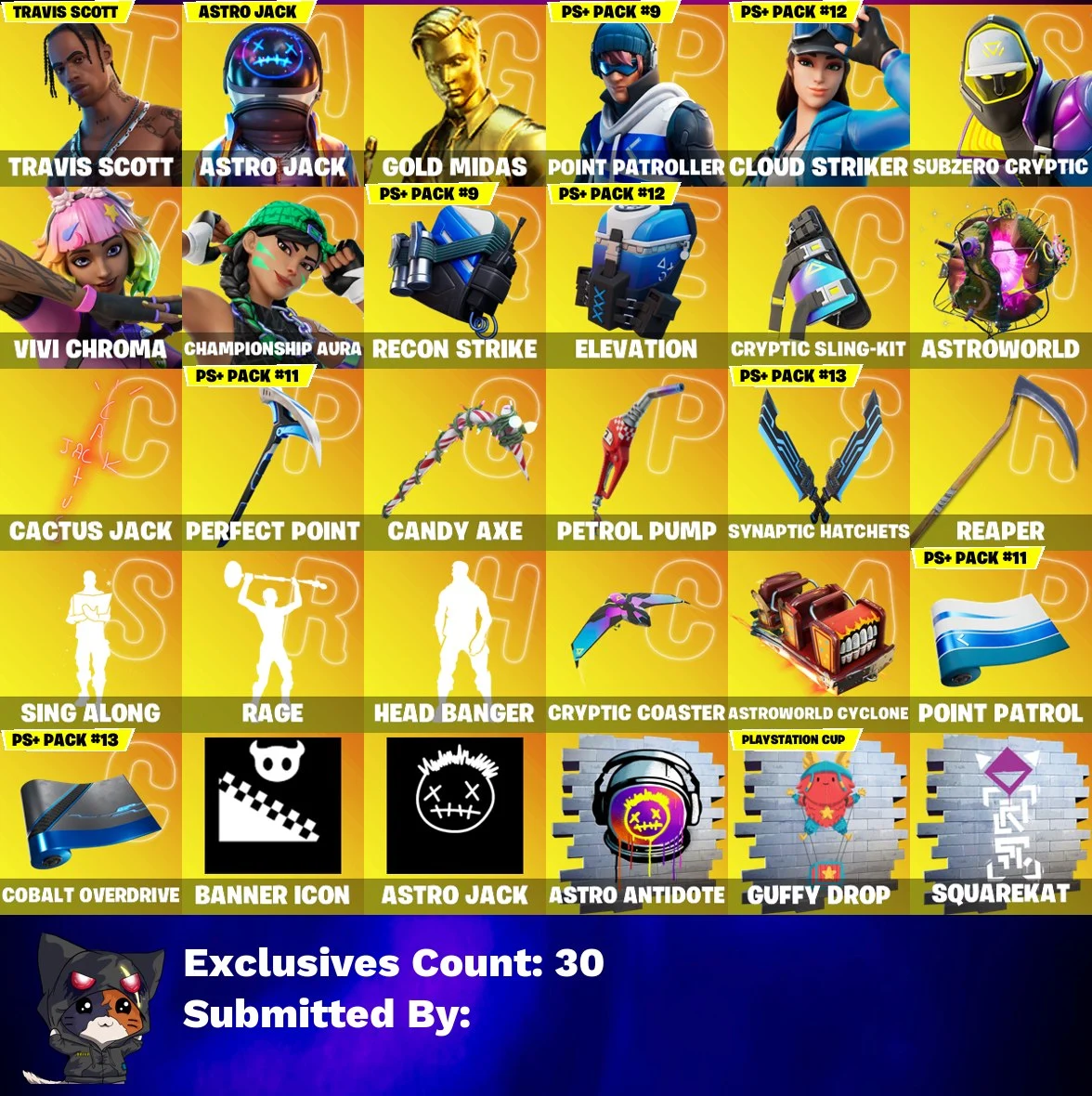 💥🌟 EXCLUSIVE OFFER 🌟💥 164 SKINS 💎 Travis Scott 💎 Astro Jack 💎 Gold Midas 💎 Point Patroller 💎 Cloud Striker 💎 Subzero Cryptic 💎 Vivi Chroma 💎 Championship Aura 💎 Valeria 💎 Eternal Knight 💎 Wanderlust 💎 Era 💎 FULL ACCESS 💎