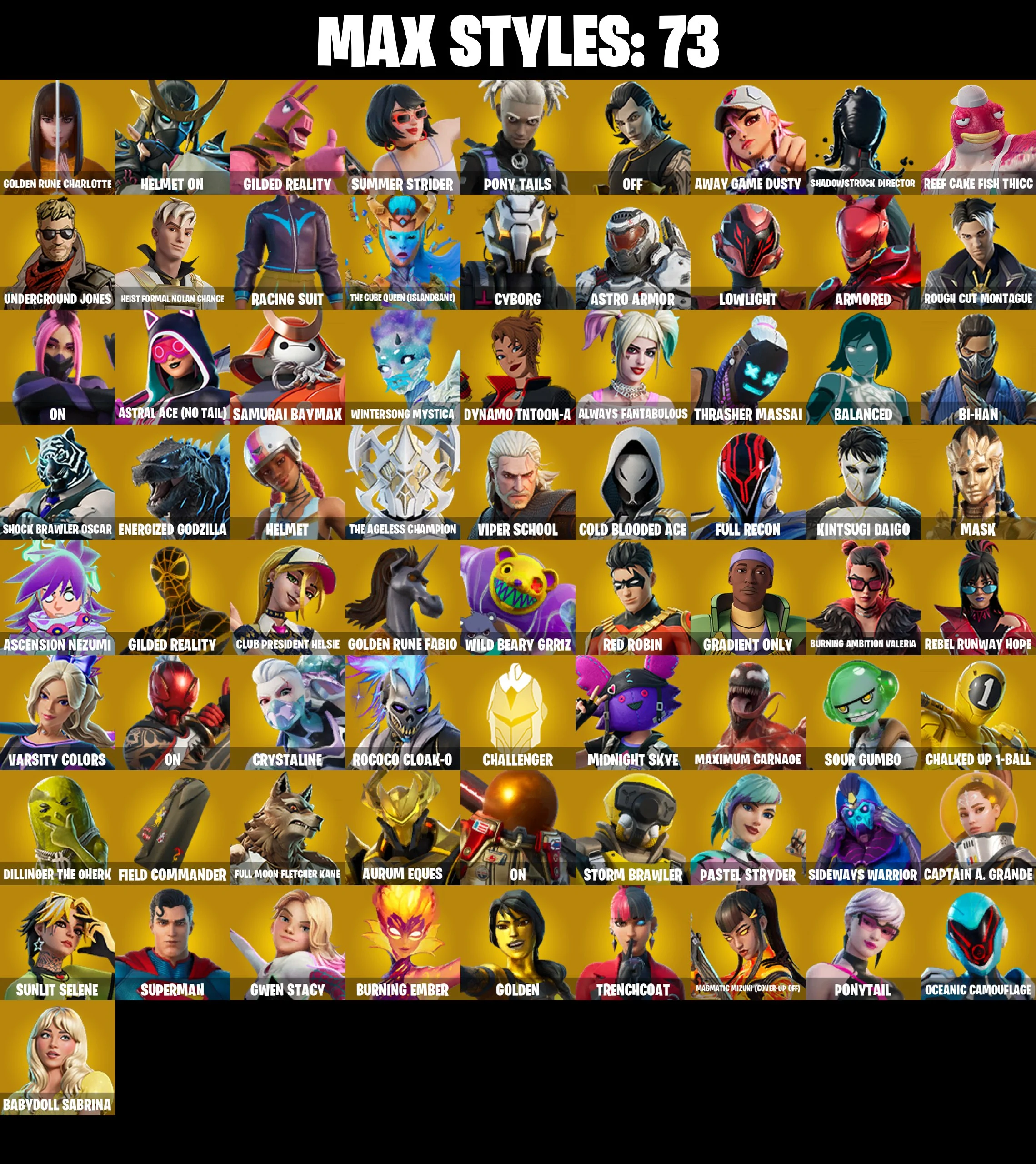 304 SKINS ✨ NBA 75 Flex ✨ Game Knight ✨ Unchained Ramirez ✨ Mizuki ✨ Spectra Knight ✨ The Foundation ✨ The Ageless ✨ 0 V-Bucks (PC/PSN/XBOX) PARENTAL CONTROL — image 2
