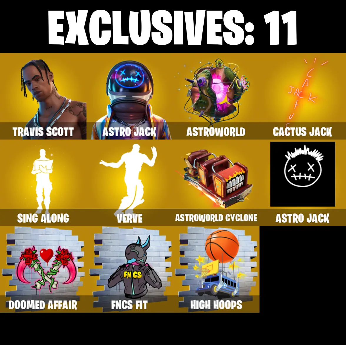 83 SKINS π Travis Scott π Astro Jack π Raptor π Predator π Kymera π Menace π Eternal Knight π Gear Specialist Maya π Raz π Midas π 500 V-Buck (PC/PSN/XBOX) PARENTAL CONTROL β image 1