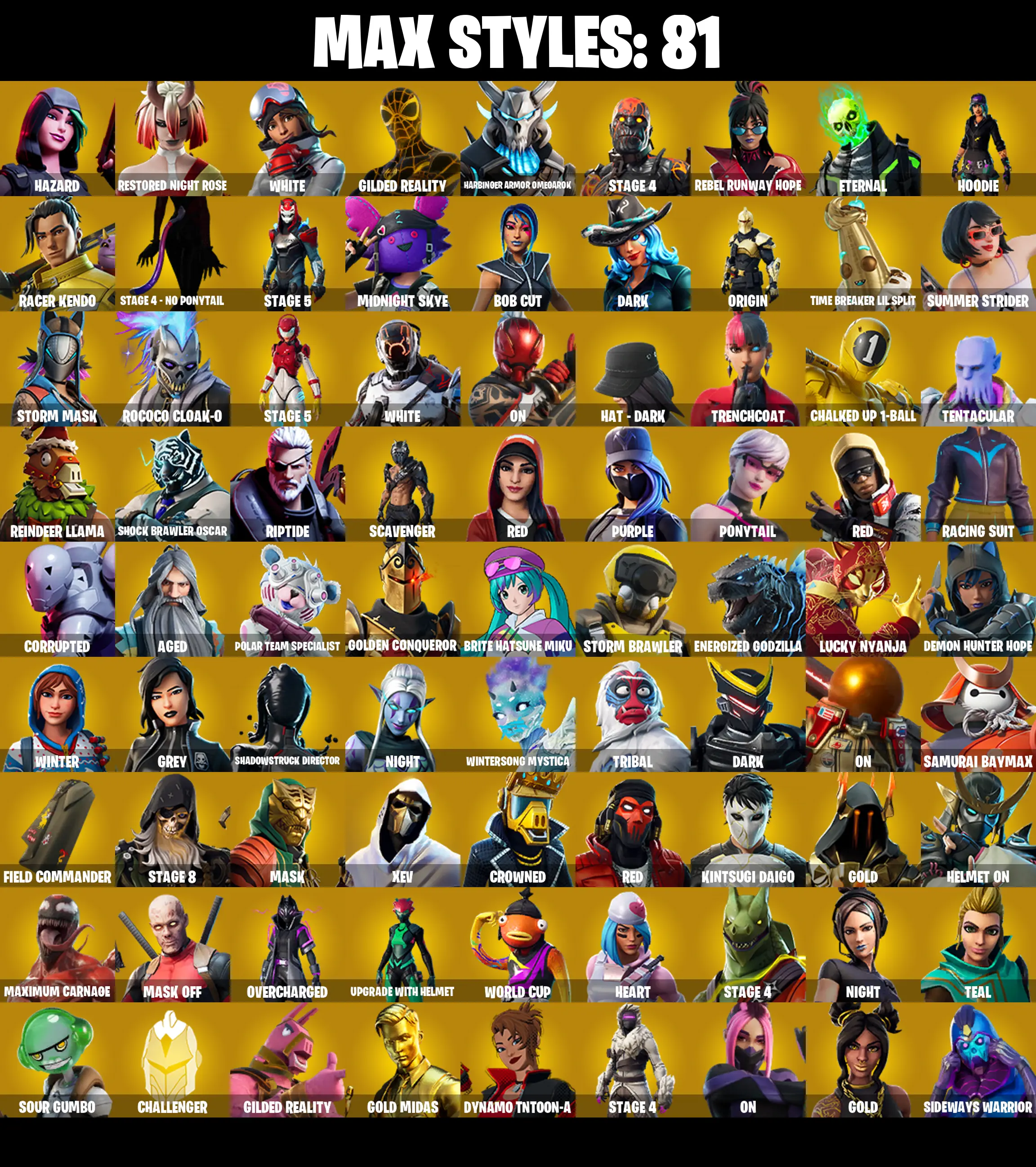 (PC/PSN/XBOX) 250 SKINS ✨ Travis Scott ✨ Renegade Raider ✨ WORLD CUP ✨ Gold Midas ✨ Prodigy ✨ Grind ✨ Clutch ✨ Hybrid ✨ The Ice King ✨ 400 V-Buck — image 4