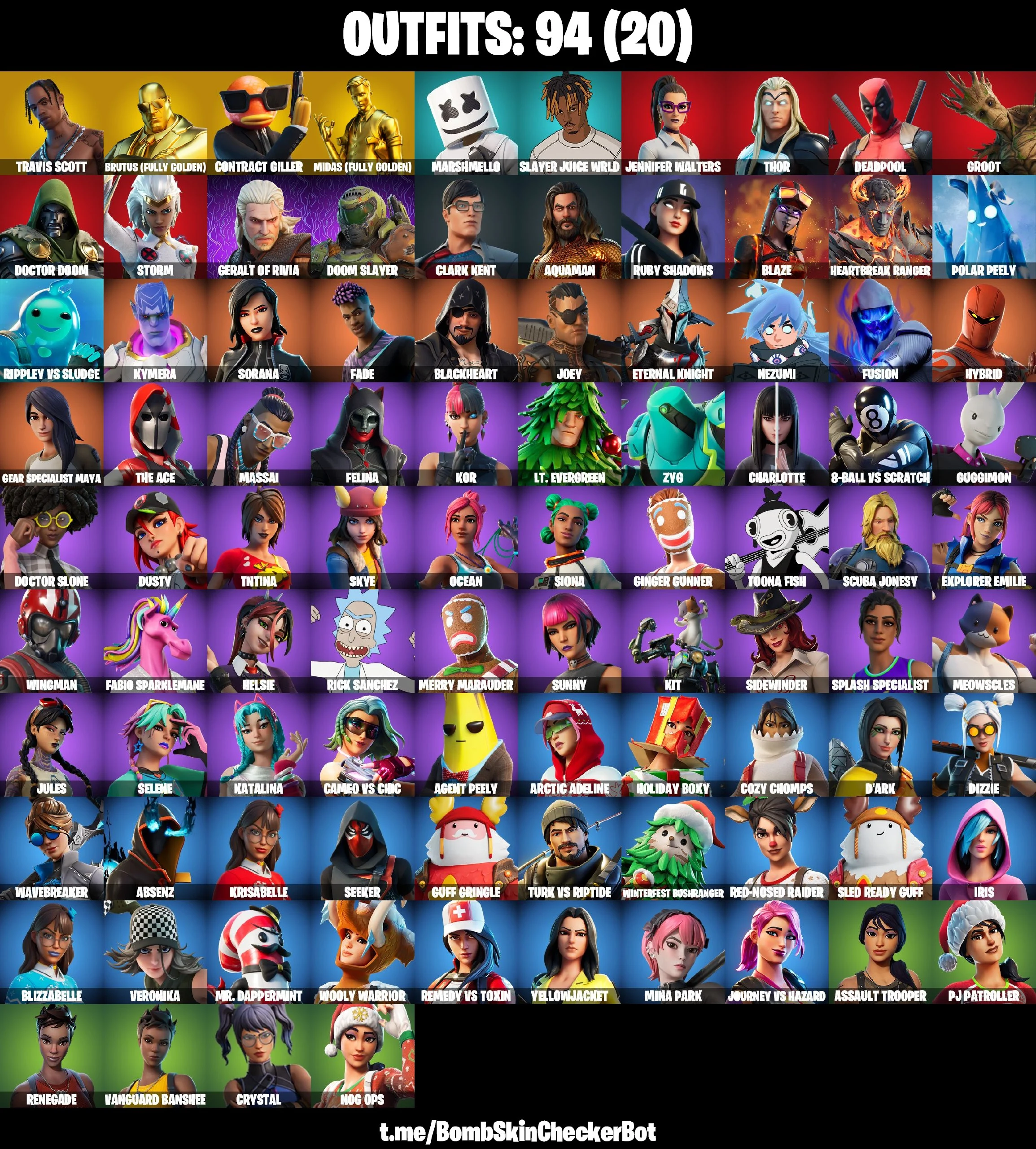 【 94 SKINS 】 TRAVIS SCOTT ❤️ GOLD MIDAS ❤️ REAPER ❤️ ASTROWORLD CYCLONE ❤️ (PC/PSN/XBOX) — image 1