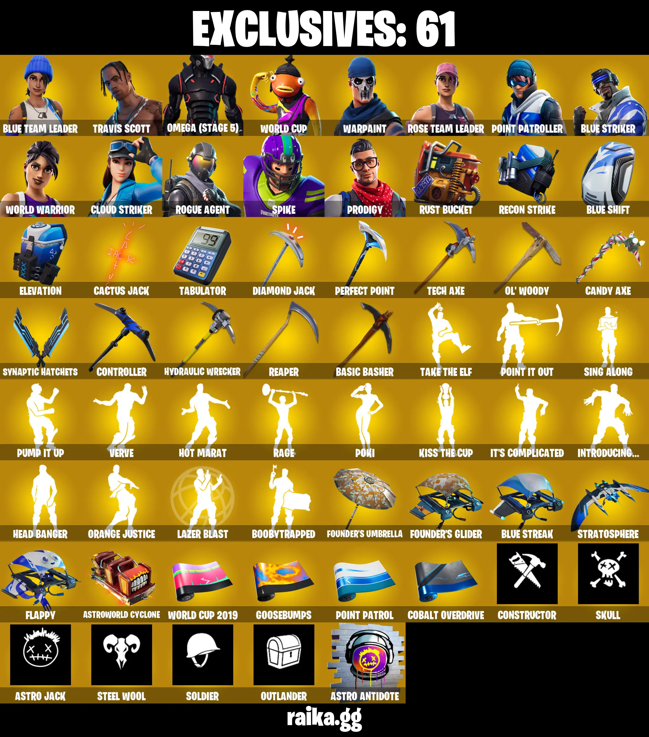 183 SKINS ✨ Travis Scott ✨ Blue Team Leader ✨ Omega (stage 5) ✨ WORLD CUP ✨ Point Patroller ✨ Blue Striker ✨ World Warrior ✨ 300 V-Bucks (PC/XBOX) — image 1