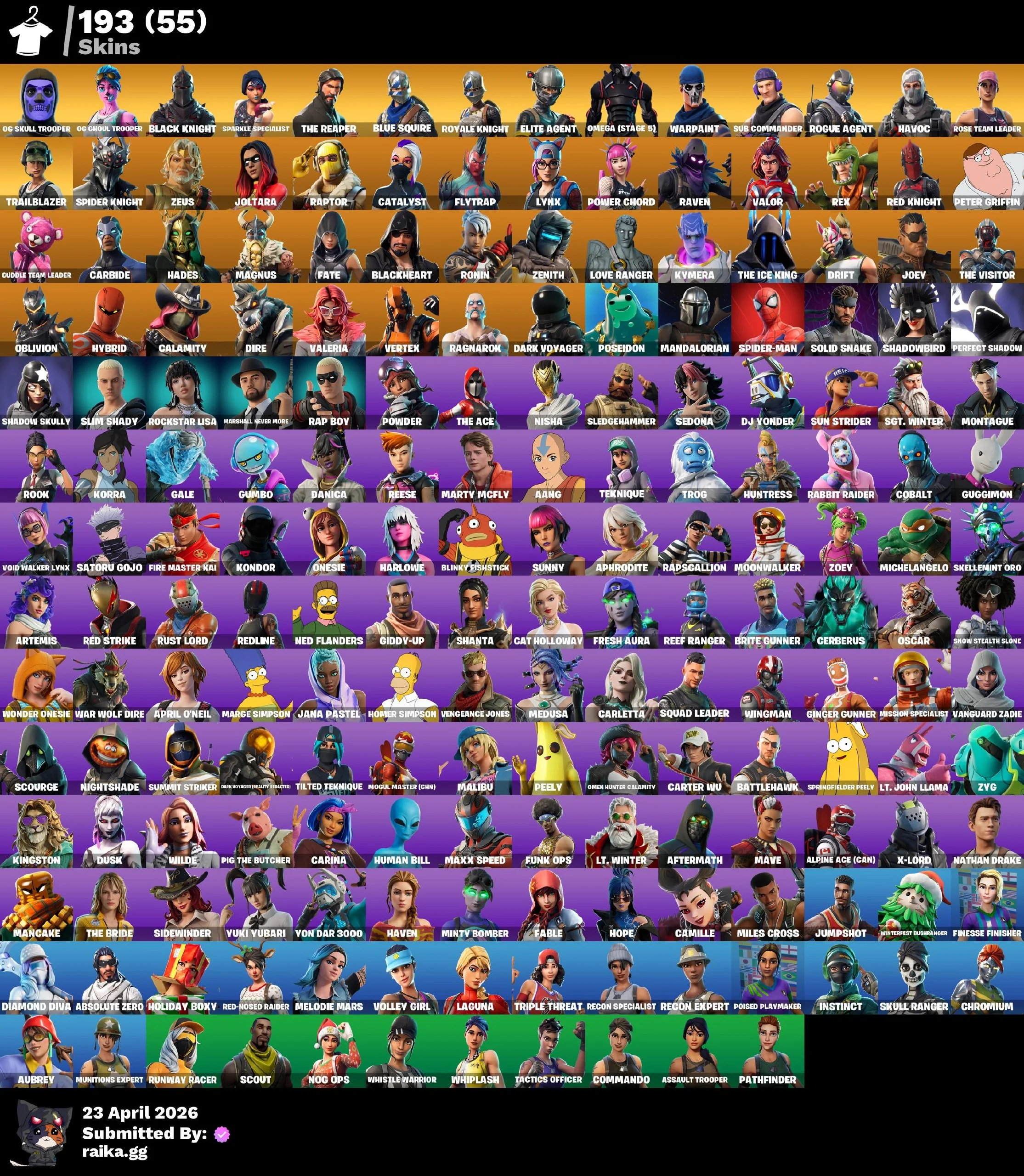DOUBLE OG DEAL π€― Email Changeable π« PC/PSN/XBOX π₯ 193 Skins | OG STW | Og Skull Trooper | Og Ghoul Trooper | Black Knight | Sparkle Specialist | The Reaper | Blue Squire | Royale Knight | Elite Agent | Omega (stage 5) | Sub Commander | 100 VB β image 3