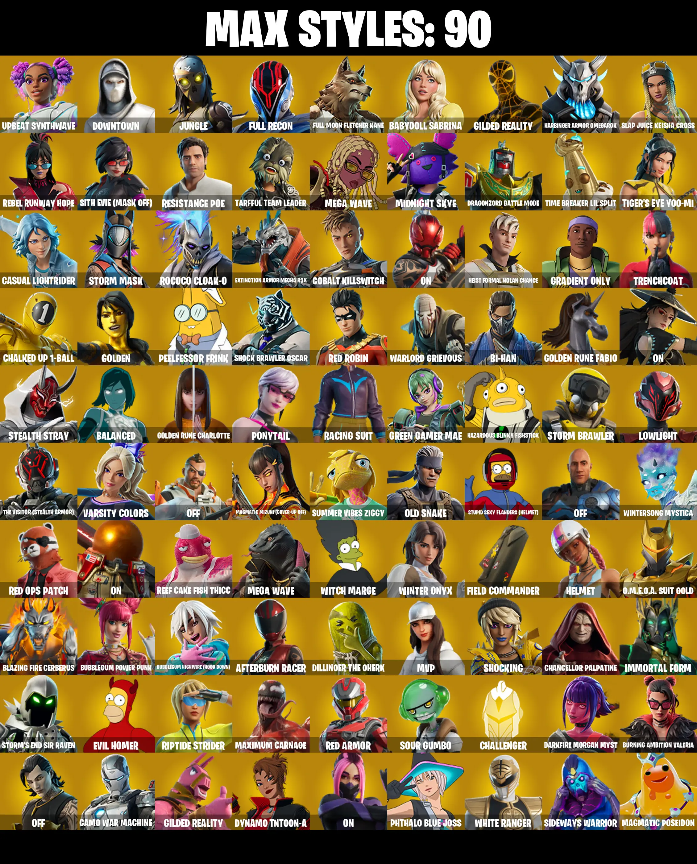 (PC/PSN/XBOX) 301 SKINS ✨ Renegade Raider ✨ Arcane Jinx ✨ Hangtime ✨ NBA 75 Slam ✨ Fashion Banshee ✨ Heron Stance Hero ✨ Naruto Uzumaki ✨ 100 V-Buck — image 4