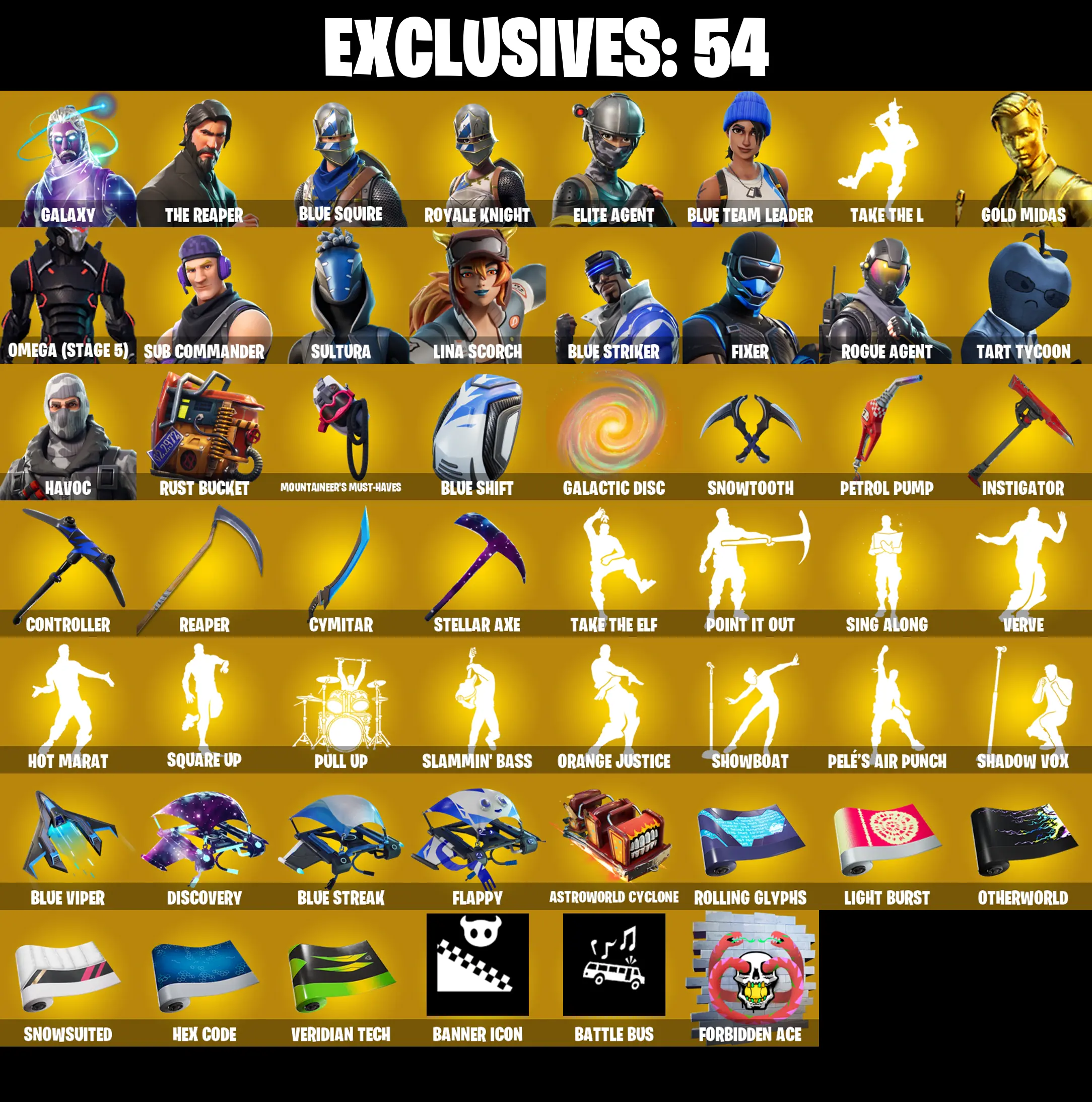 141 SKINS ✨ Galaxy ✨ The Reaper ✨ Blue Squire ✨ Royale Knight ✨ Elite Agent ✨ Blue Team Leader ✨ Gold Midas ✨ 500 VB (PC/XBOX) PARENTAL CONTROL — image 1