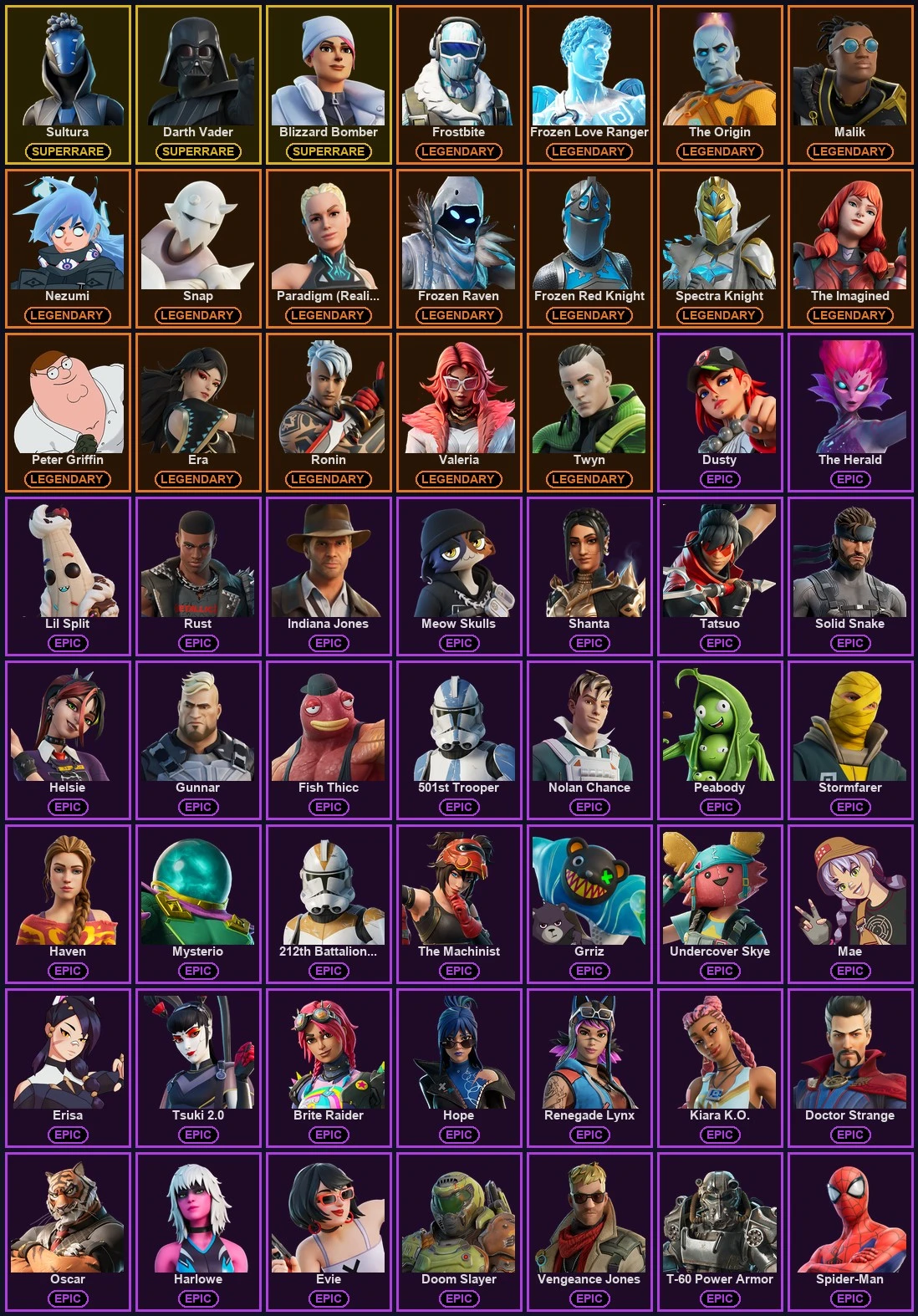 ๐ฎ 101 Skins ๐ 50 V-Bucks โก Lvl 1404 | Sultura | Darth Vader | Blizzard Bomber ๐ 98 Wins โ image 2