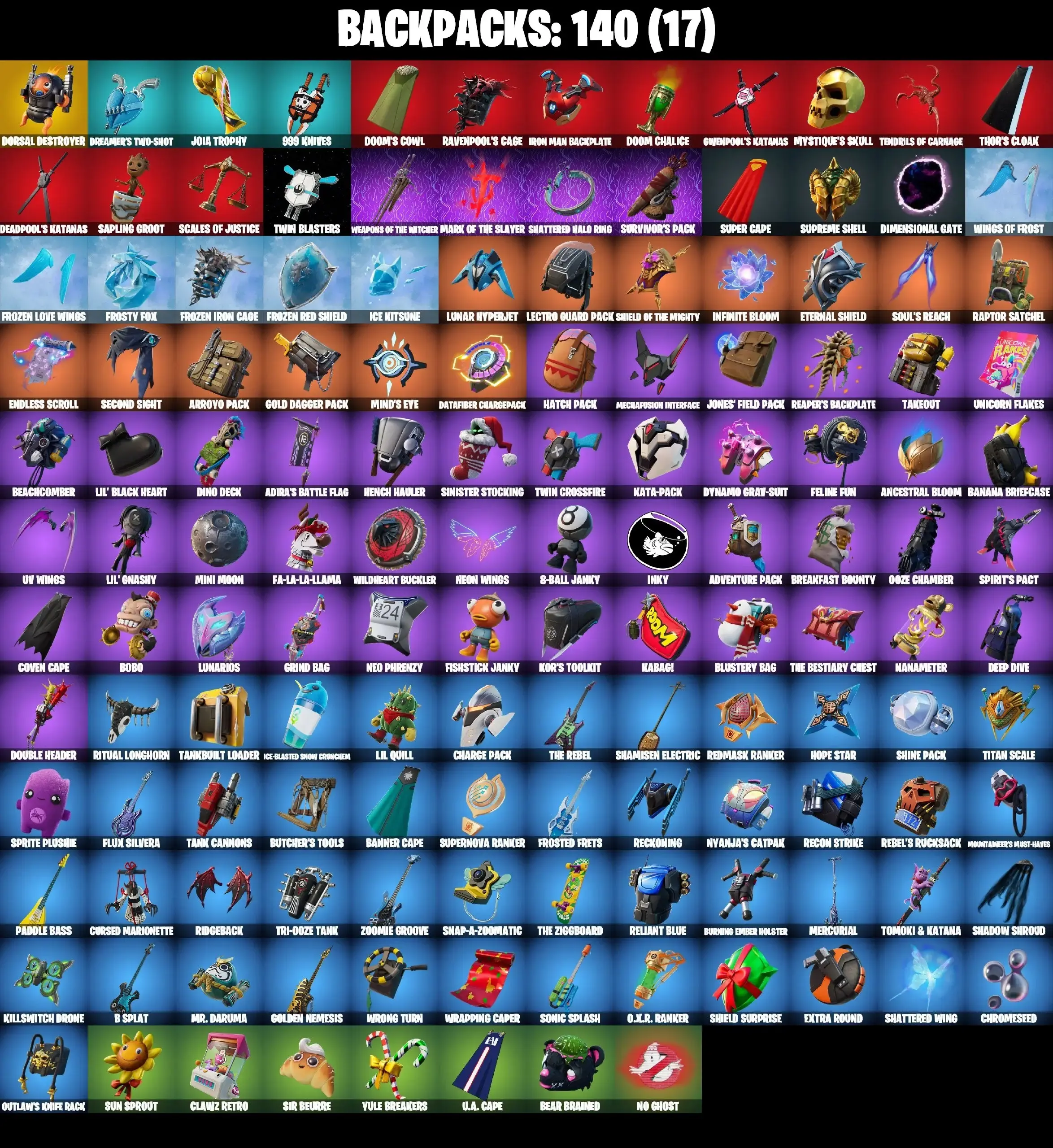 102 SKINS ⸱ LAUGH IT UP ⸱ CONTRACT FILLER ⸱ NEO VERSA ⸱ LARA CROFT ⸱ GHOUL TROOPER ⸱ HARLEY QUINN ⸱ CATWOMAN ZERO ⸱ DEADEYE ⸱ MAYA ⸱ MIDAS ⸱ FADE ⸱ GNASH ⸱ LEXA ⸱ TNTINA ⸱ DUSTY ⸱ HELSIE ⸱ KOR ⸱ SKYE ⸱ MANCAKE ⸱ DUMMY ⸱ ATLANTEAN — screenshot 5