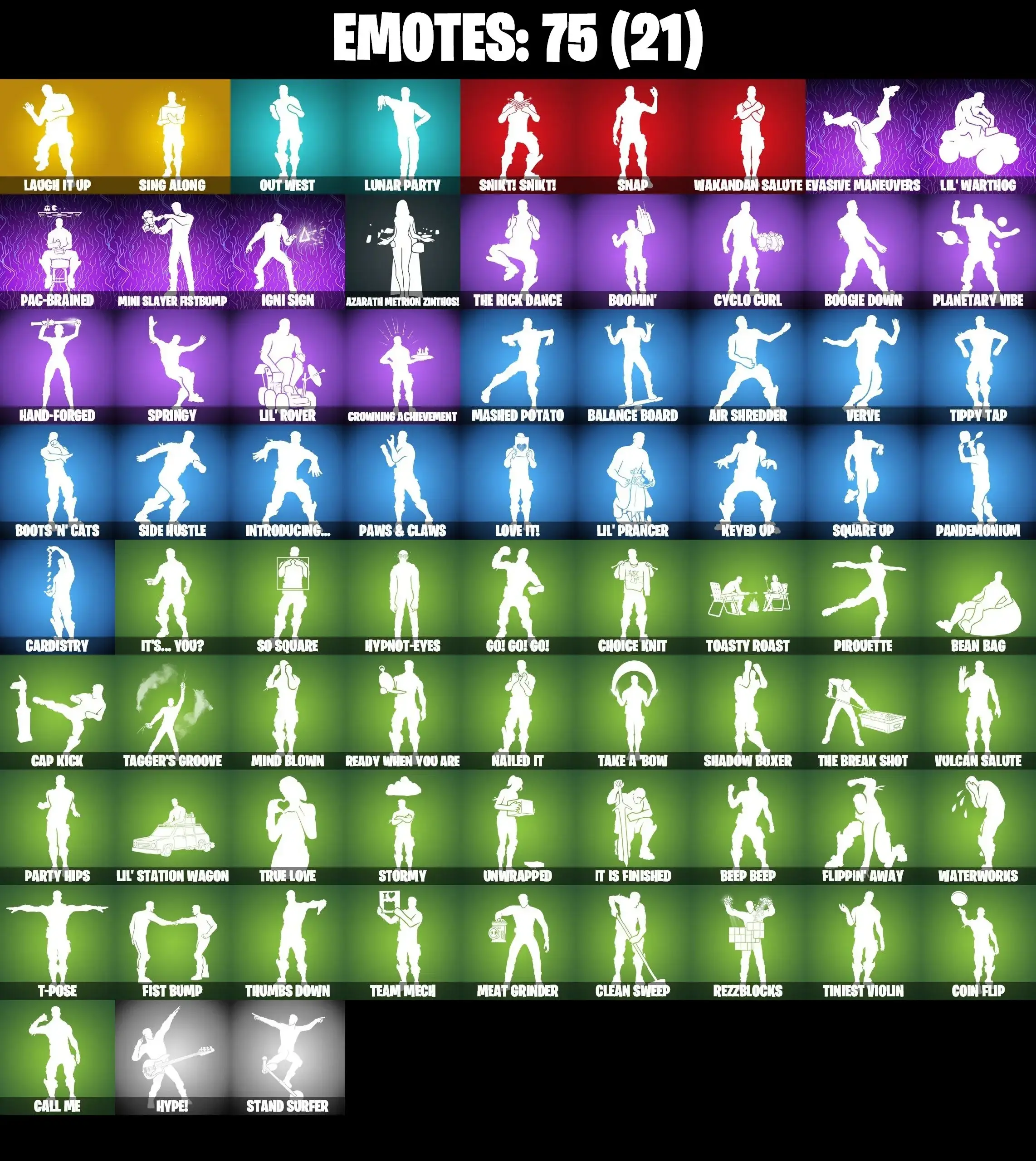 102 SKINS ⸱ LAUGH IT UP ⸱ CONTRACT FILLER ⸱ NEO VERSA ⸱ LARA CROFT ⸱ GHOUL TROOPER ⸱ HARLEY QUINN ⸱ CATWOMAN ZERO ⸱ DEADEYE ⸱ MAYA ⸱ MIDAS ⸱ FADE ⸱ GNASH ⸱ LEXA ⸱ TNTINA ⸱ DUSTY ⸱ HELSIE ⸱ KOR ⸱ SKYE ⸱ MANCAKE ⸱ DUMMY ⸱ ATLANTEAN — screenshot 3