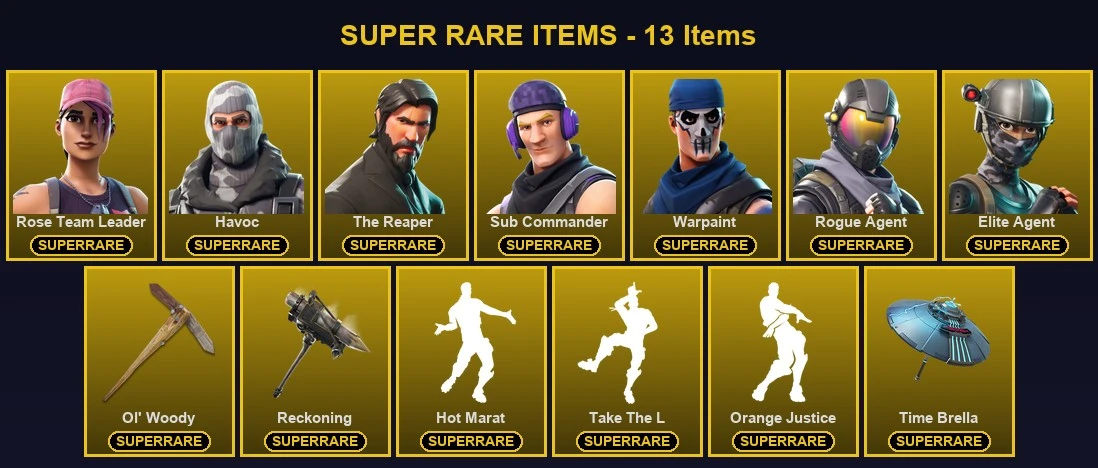 ๐ฎ 103 Skins ๐ 1750 V-Bucks โก Lvl 1553 | Rose Team Leader | Havoc | The Reaper ๐ 174 Wins โ image 1