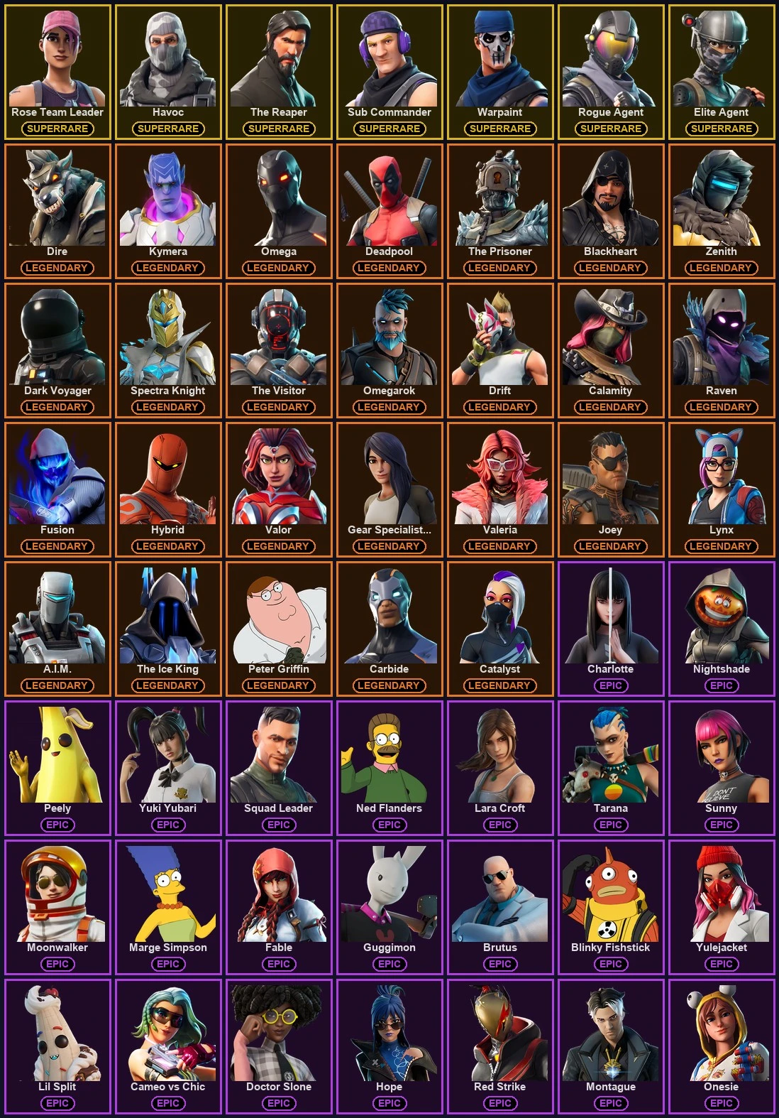 ๐ฎ 103 Skins ๐ 1750 V-Bucks โก Lvl 1553 | Rose Team Leader | Havoc | The Reaper ๐ 174 Wins โ image 2