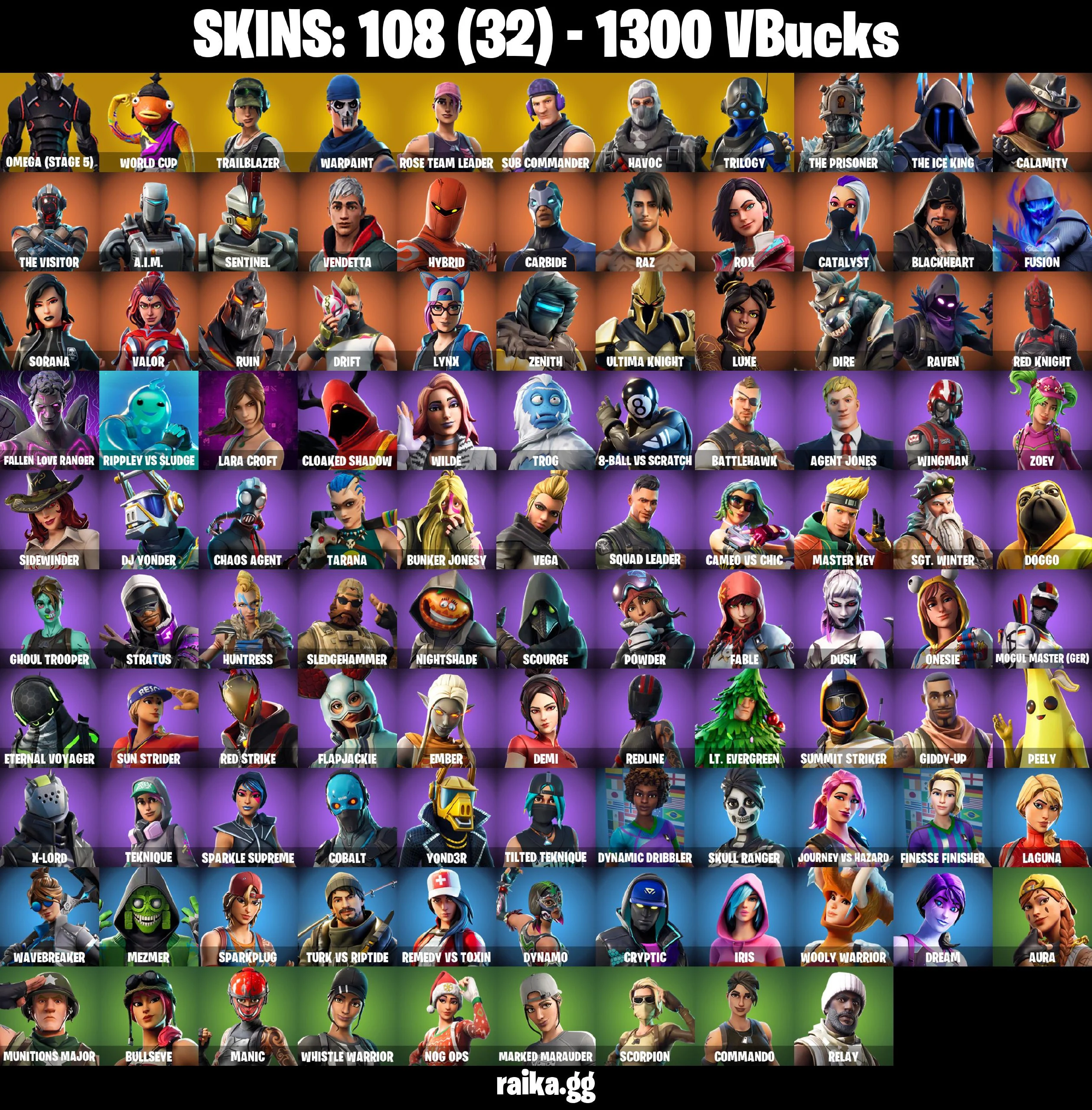 π108 SKINS β‘οΈPC/PSN/XBOXβ‘οΈ OG STW π OMEGA (STAGE 5) π WORLD CUP π TRAILBLAZER π SUB COMMANDER π HAVOC β‘οΈ 1300 VB π§ FULL ACCESS #M728 β image 1