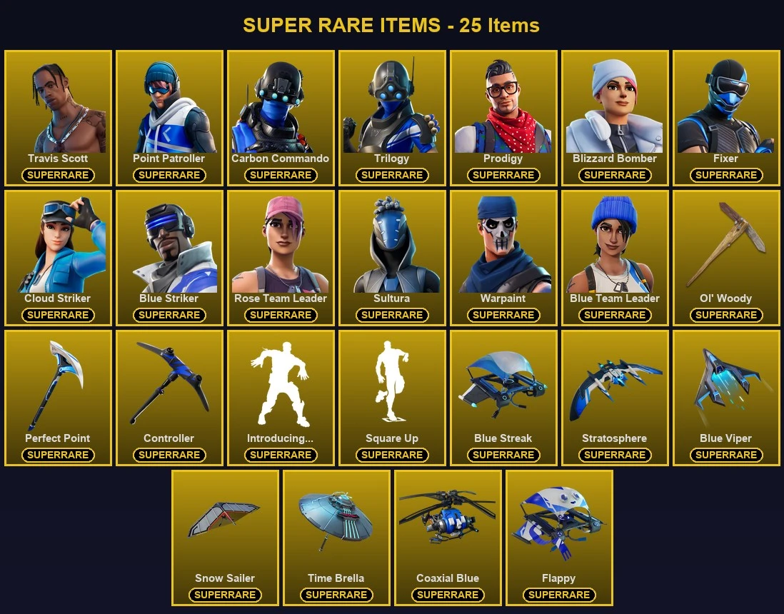 ๐ฎ 108 Skins ๐ 450 V-Bucks โก Lvl 1262 | Travis Scott | Point Patroller | Carbon Commando ๐ 61 Wins โ image 1