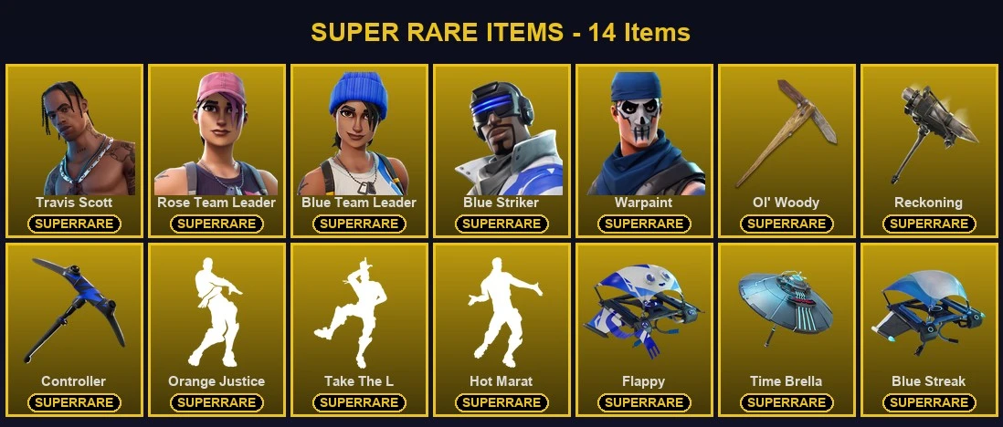 ๐ฎ 108 Skins ๐ 700 V-Bucks โก Lvl 1320 | Travis Scott | Rose Team Leader | Blue Team Leader ๐ 132 Wins โ image 1