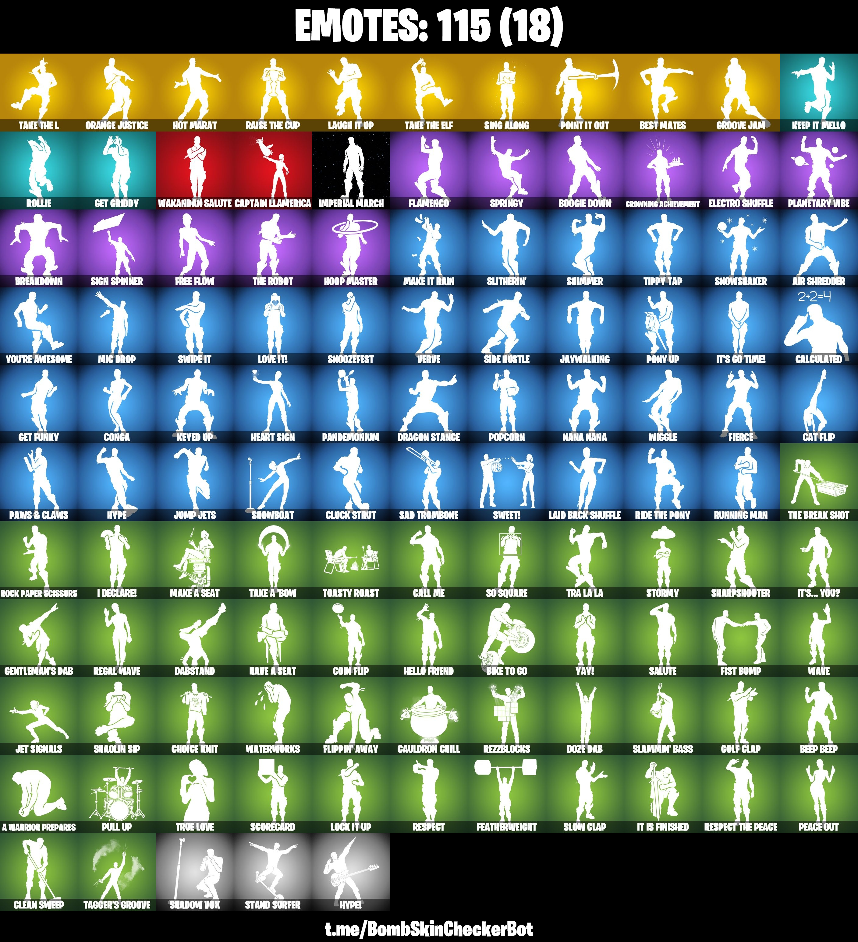 117 Skins|Mako,The Reaper,Omega Stage 5,Laugh It Up,Hot Marat,Elite Agent,Take The L,Take The Elf,Midas Fully Golden,Wingman,Raise The Cup,Best Mates,Point It O — image 3