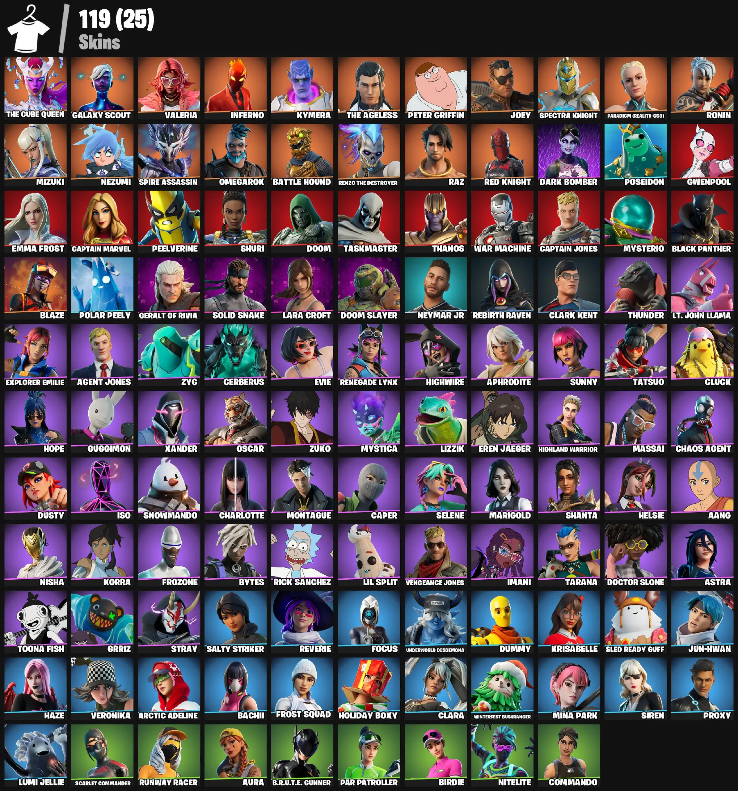 【119 SKINS】 (PC/XBOX) NEYMAR JR | RED KNIGHT | GALAXY SCOUT | INFERNO | DARK BOMBER | BATTLE HOUND | BIRDIE | AURA | FOCUS — image 6