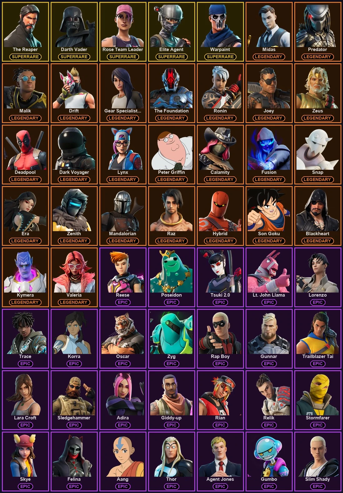 ๐ฎ 119 Skins ๐ 300 V-Bucks โก Lvl 2314 | The Reaper | Darth Vader | Rose Team Leader ๐ 242 Wins โ image 2