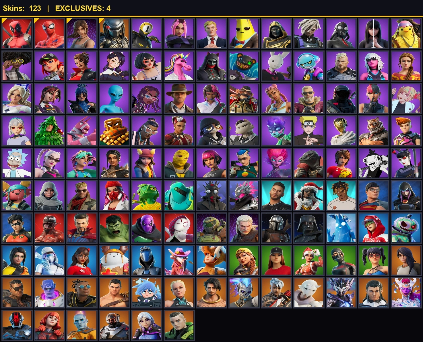 126 SKINS PC/XBOX GOLD MEOWSCLES GOLD MIDAS GOLD BRUTUS NARUTO UZUMAKI SULTURA TORIN THE ORIGIN THE IMAGINED RONIN 1350 VB NEED PASSWORD RESET — image 1