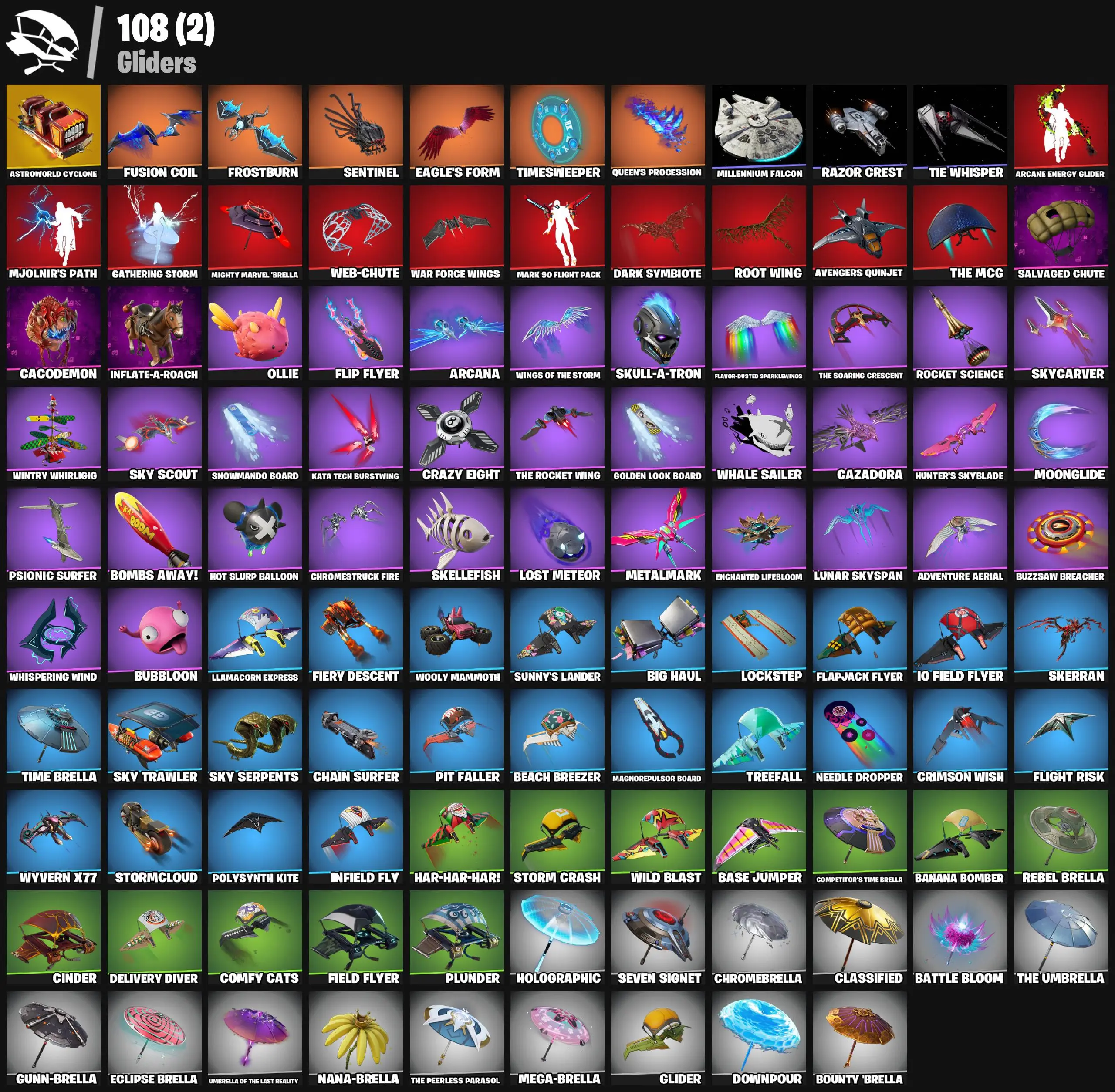 【126 SKINS】 (PC/PSN/XBOX) BACKLASH | FUSION | FROZEN RED KNIGHT | DEADPOOL | ABSENZ | IRIS | BLAZE | SURF WITCH