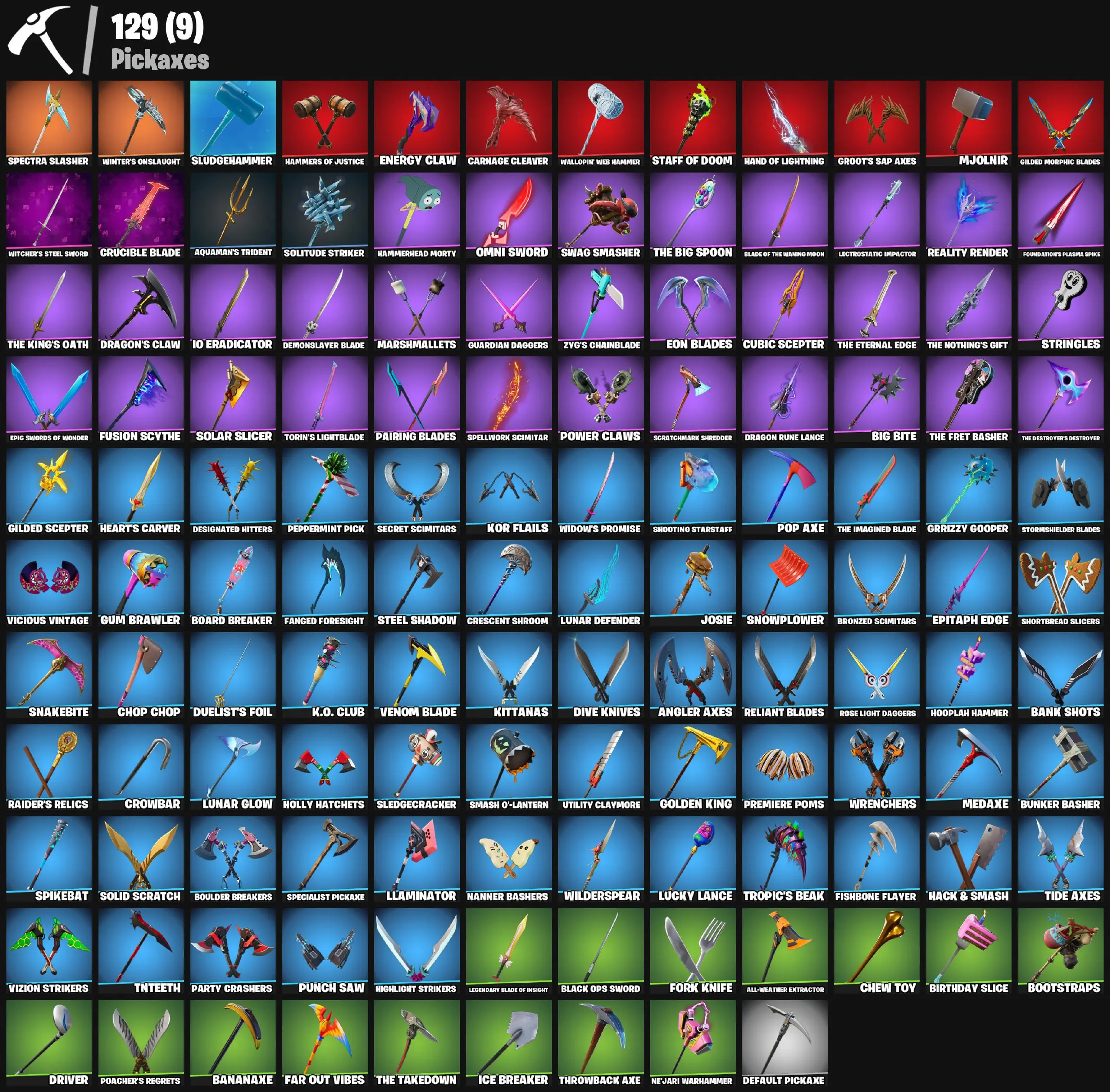 【127 SKINS】 (PC/PSN) LAGUNA | AURA | FUSION | DEADPOOL | IRIS | BLAZE | RICK SANCHEZ | SPIDER-MAN | INDIANA JONES — image 3