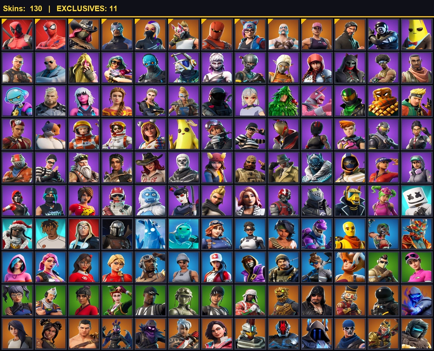 131 SKINS |PC/PSN/XBOX| THE REAPER | ELITE AGENT | GOLD MIDAS | ROGUE AGENT | HERON STANCE HERO | ROX | SENTINEL | DARK VOYAGER | FUSION | DRIFT | 200 VB — image 1