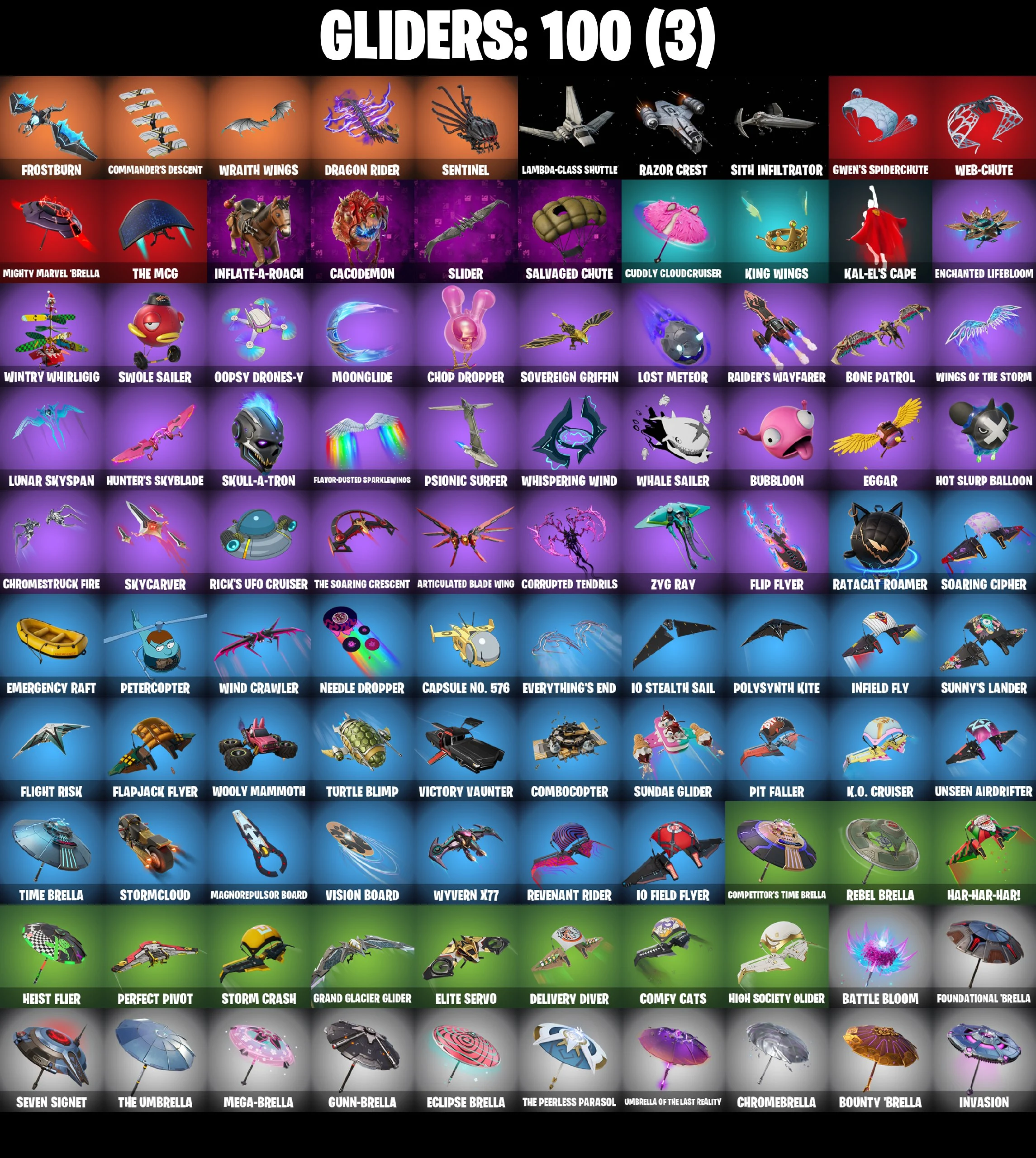 🎆139 SKINS ⚡️PC/PSN/XBOX⚡️ SPIDERMAN (GILDED REALITY) 👑 SPIDERGWEN (STACY) 👑 A GOAT 👑 CANDY AXE 👑 GHOUL TROOPER 👑 SURF WITCH ⚡️MAIL CHANGEABLE #L070 — image 6