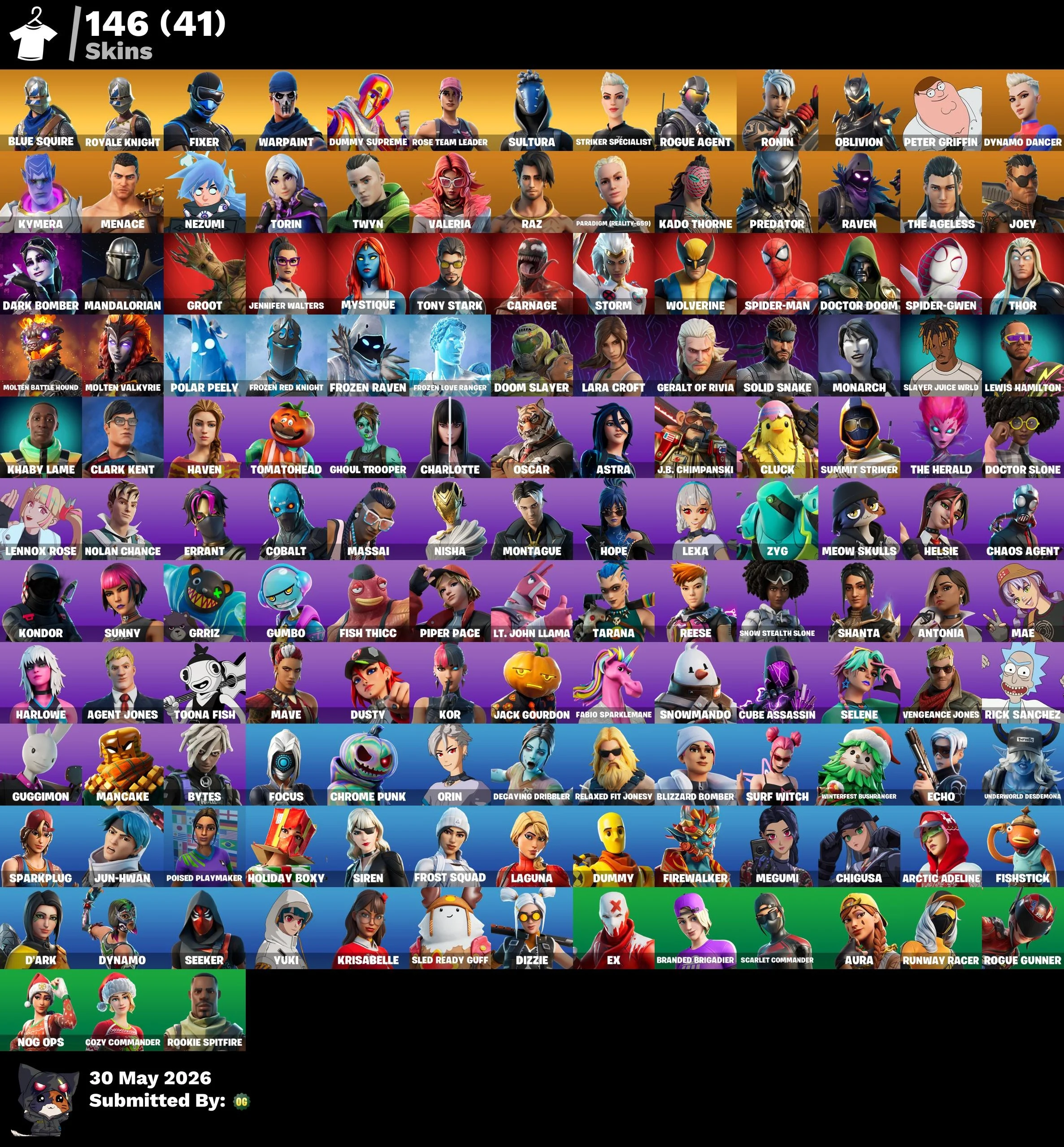 146 skins | Mako + OG STW + Blue Squire + Royale Knight #FA1472 — image 1