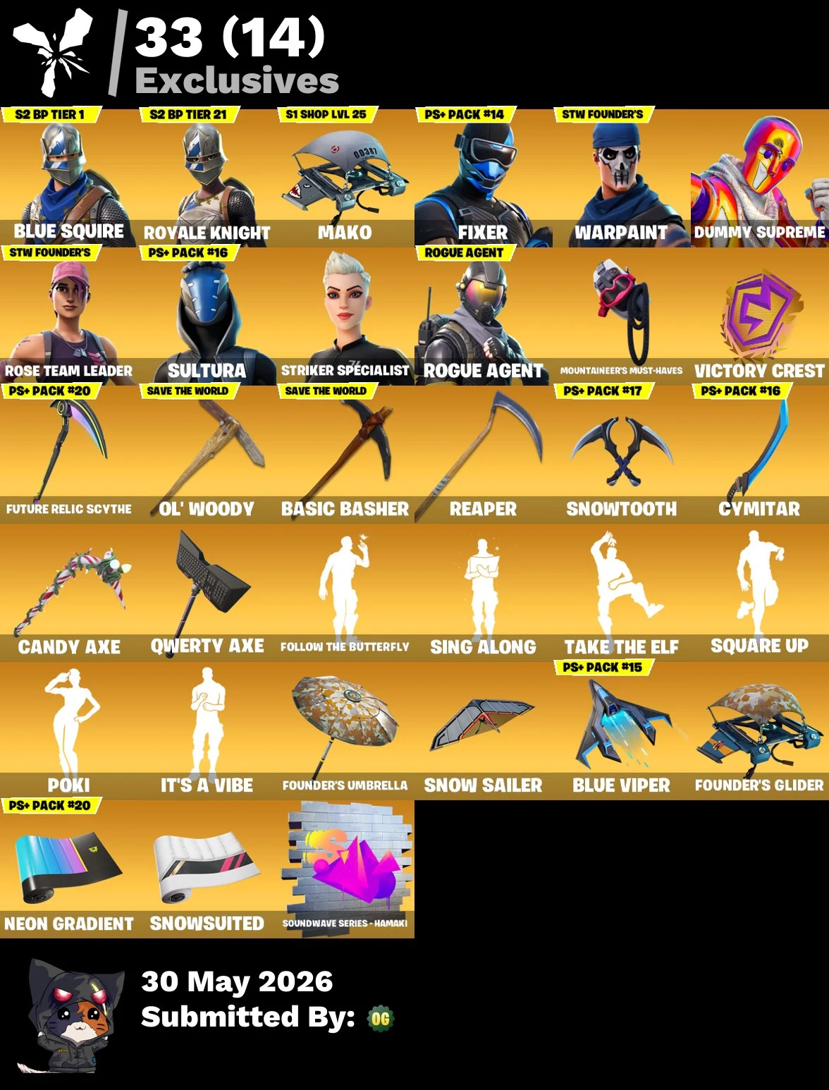 146 skins | Mako + OG STW + Blue Squire + Royale Knight #FA1472 — image 2
