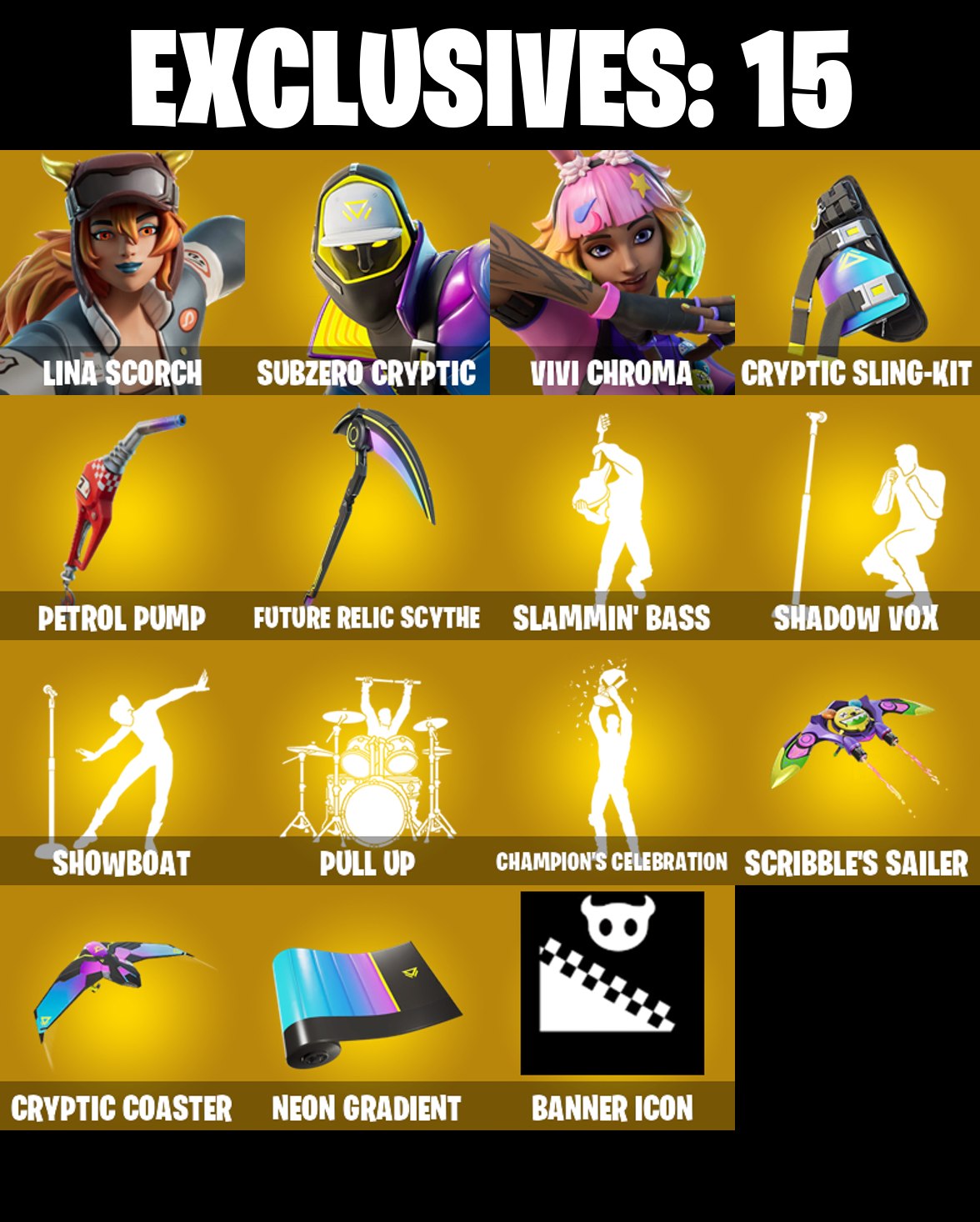 154 SKINS π Renegade Raider π Lina Scorch π Subzero Cryptic π Vivi Chroma π Era π Galaxy Scout π Optimus Prime π 1800 VB (PC/PSN/XBOX) PARENTAL CONTROL β image 1