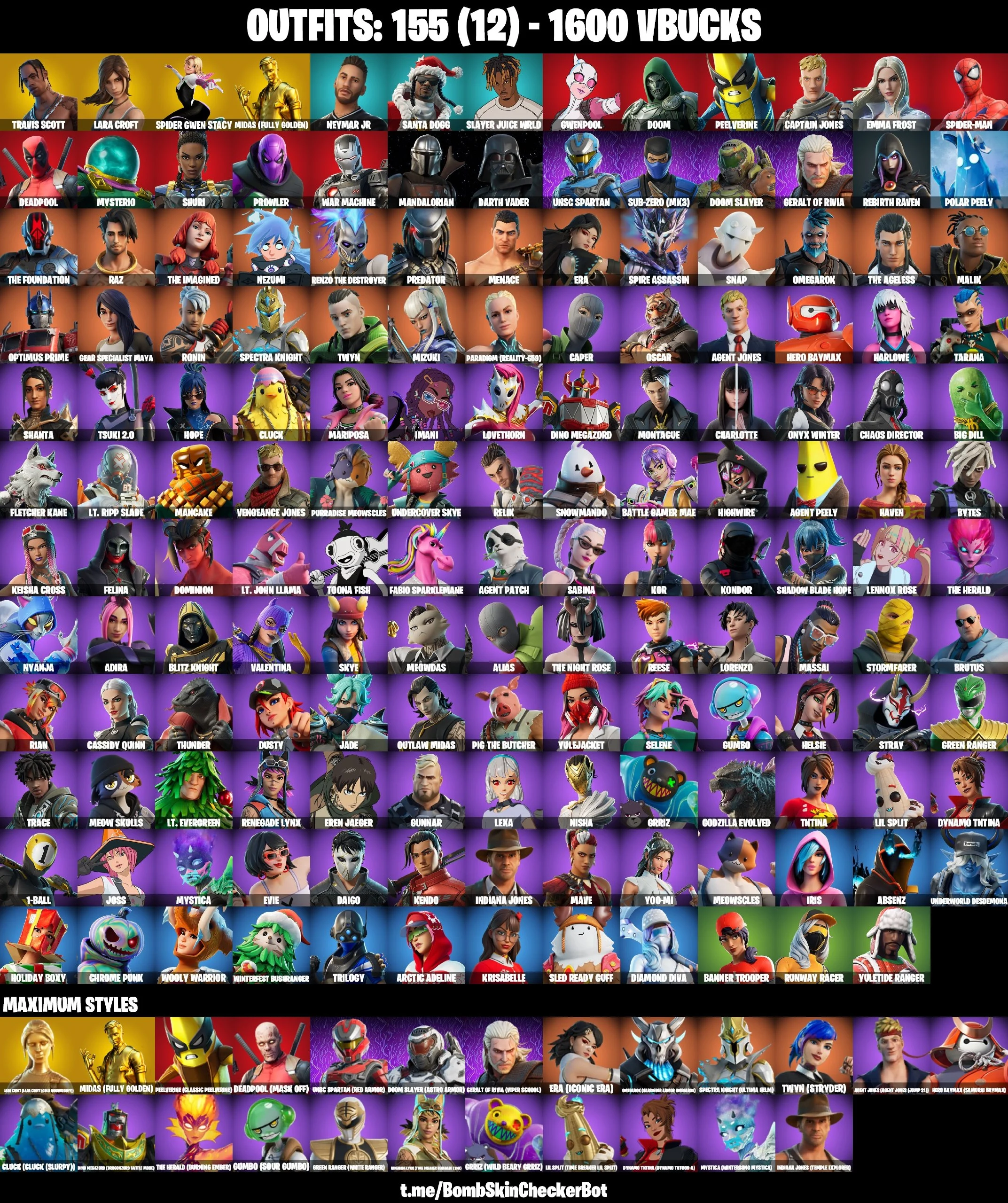 ✅155 Skins✅ Travis Scott , Laugh It Up , Pele's Air Punch , Throwback Axe — image 2