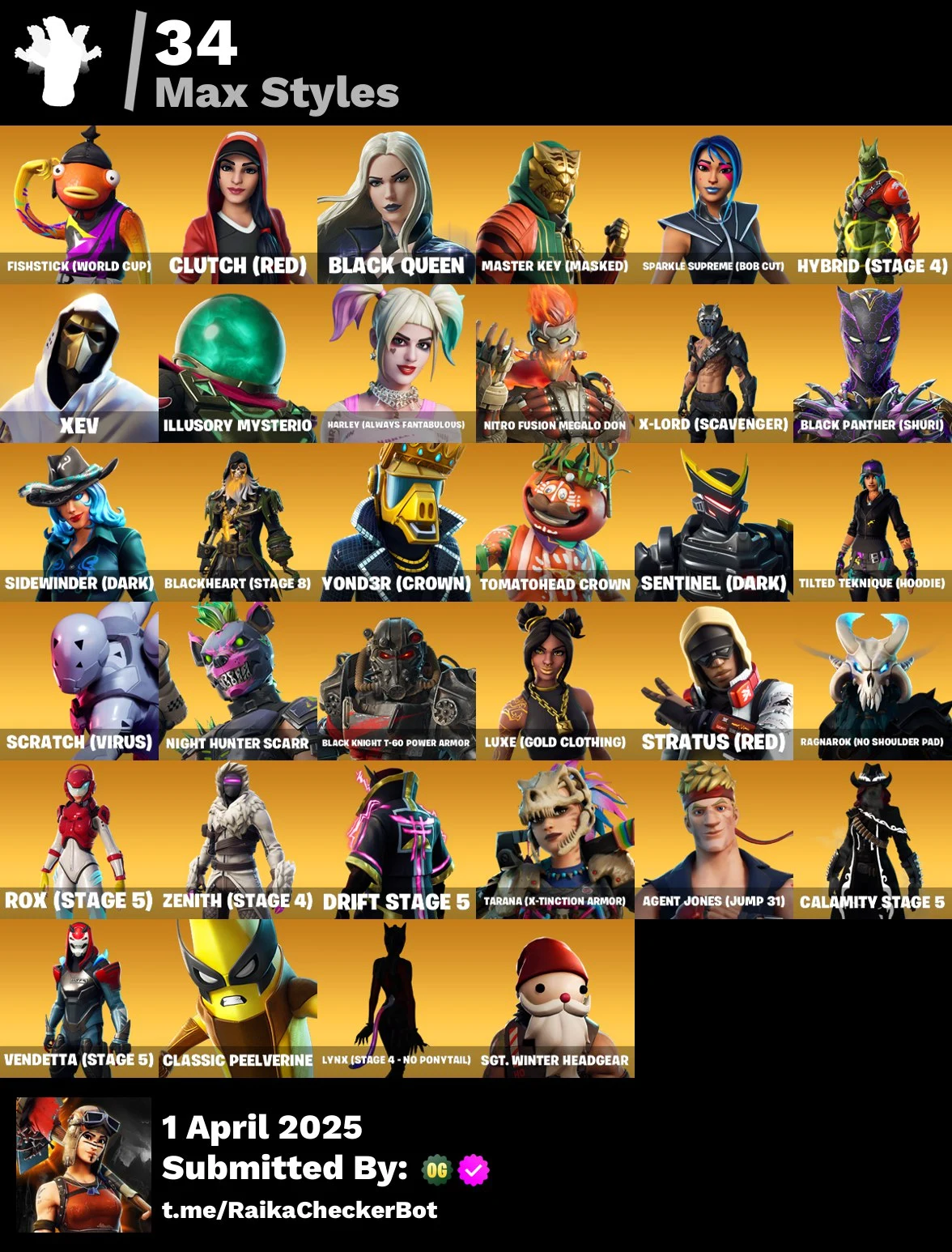 156 SKINS | Blue Squire | Royale Knight | John Wick | Lara Croft | Batman | Clutch | Candy | Reaper | Mako | Orange Just — image 7