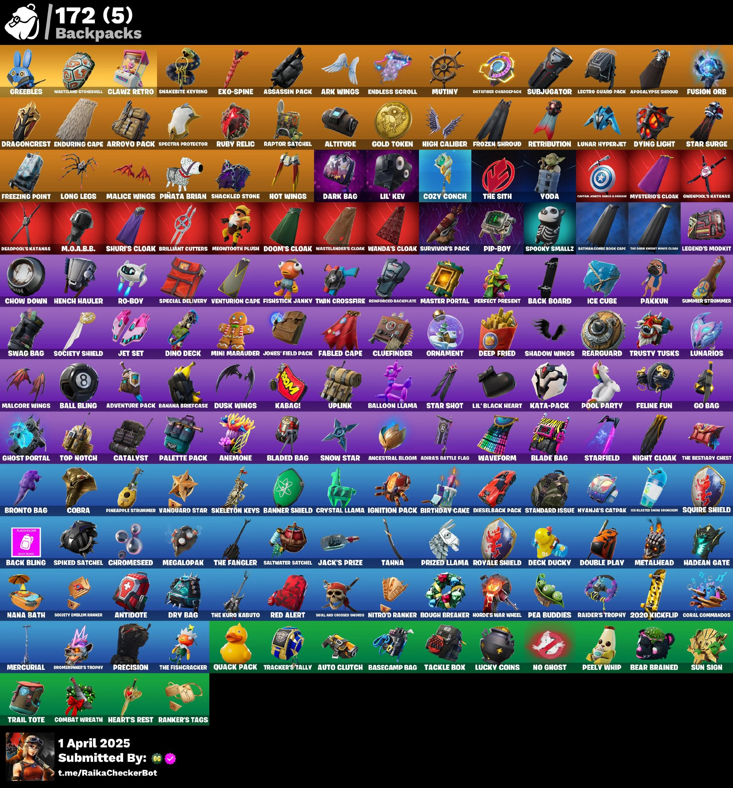 156 SKINS | Blue Squire | Royale Knight | John Wick | Lara Croft | Batman | Clutch | Candy | Reaper | Mako | Orange Just — image 3