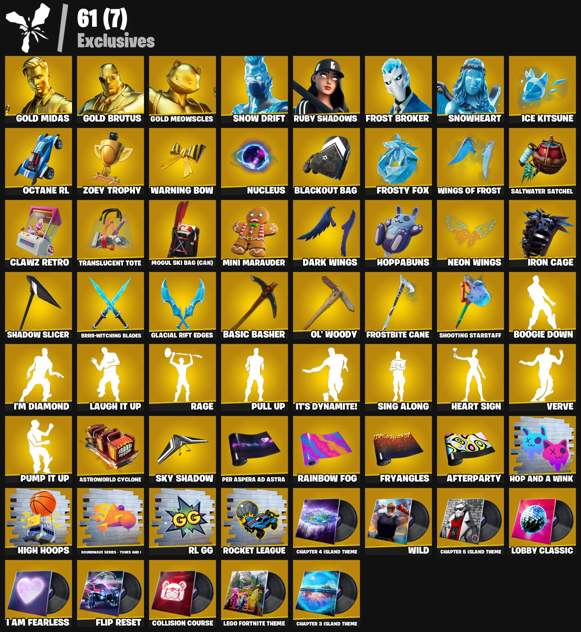 👷‍♂️ [158] SKINS | GOLD MIDAS | GOLD BRUTUS | GOLD MEOWSCLES | ASCENSION NEZUMI | BLACK | THE FOUNDATION (HELMET OFF) | SANDSTONE JOEY | THE AGELESS CHAMPION | MENACE (CHALLENGER MENACE ⸱ FLAME) | THE ORIGIN (ON POINT) | 550 VB — screenshot 1