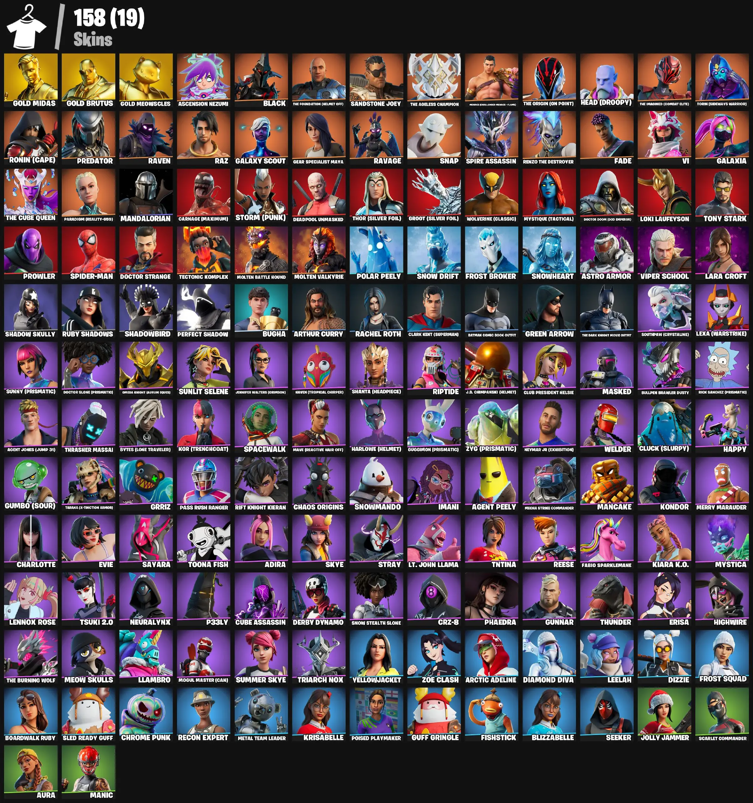 👷‍♂️ [158] SKINS | GOLD MIDAS | GOLD BRUTUS | GOLD MEOWSCLES | ASCENSION NEZUMI | BLACK | THE FOUNDATION (HELMET OFF) | SANDSTONE JOEY | THE AGELESS CHAMPION | MENACE (CHALLENGER MENACE ⸱ FLAME) | THE ORIGIN (ON POINT) | 550 VB — screenshot 2