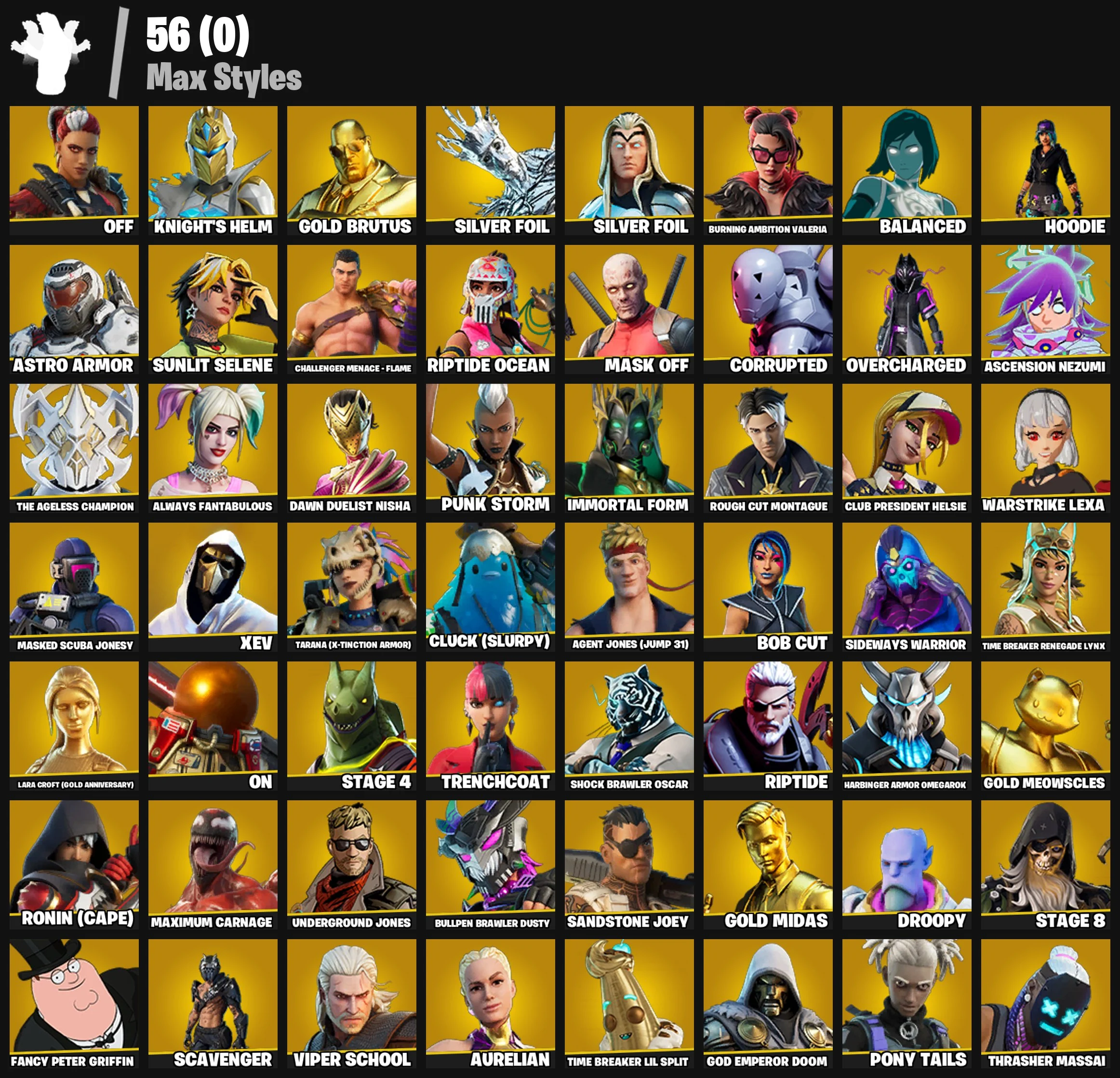 💜 [ 172 ] skins | Gold Brutus | Gold Meowscles | Gold Midas | Pitch Patroller | Point Patroller | Knight's Helm | Burning Ambition Valeria | 50 VB