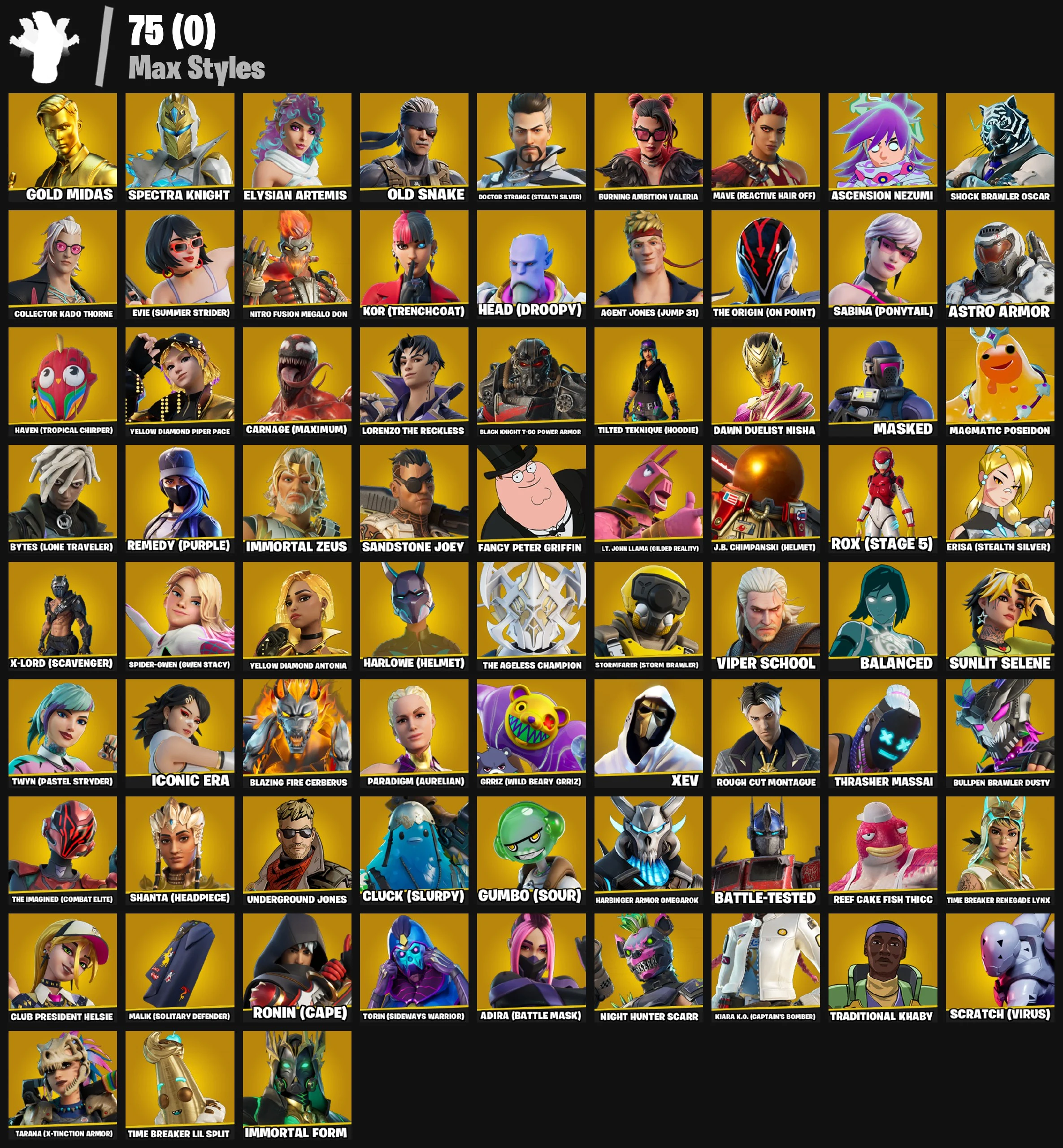 ❤️‍🔥 [ 173 SKINS ] | NEO VERSA | GOLD MIDAS | SPECTRA KNIGHT | BURNING AMBITION VALERIA | ASCENSION NEZUMI | COLLECTOR KADO THORNE | HEAD (DROOPY) | 100 VB