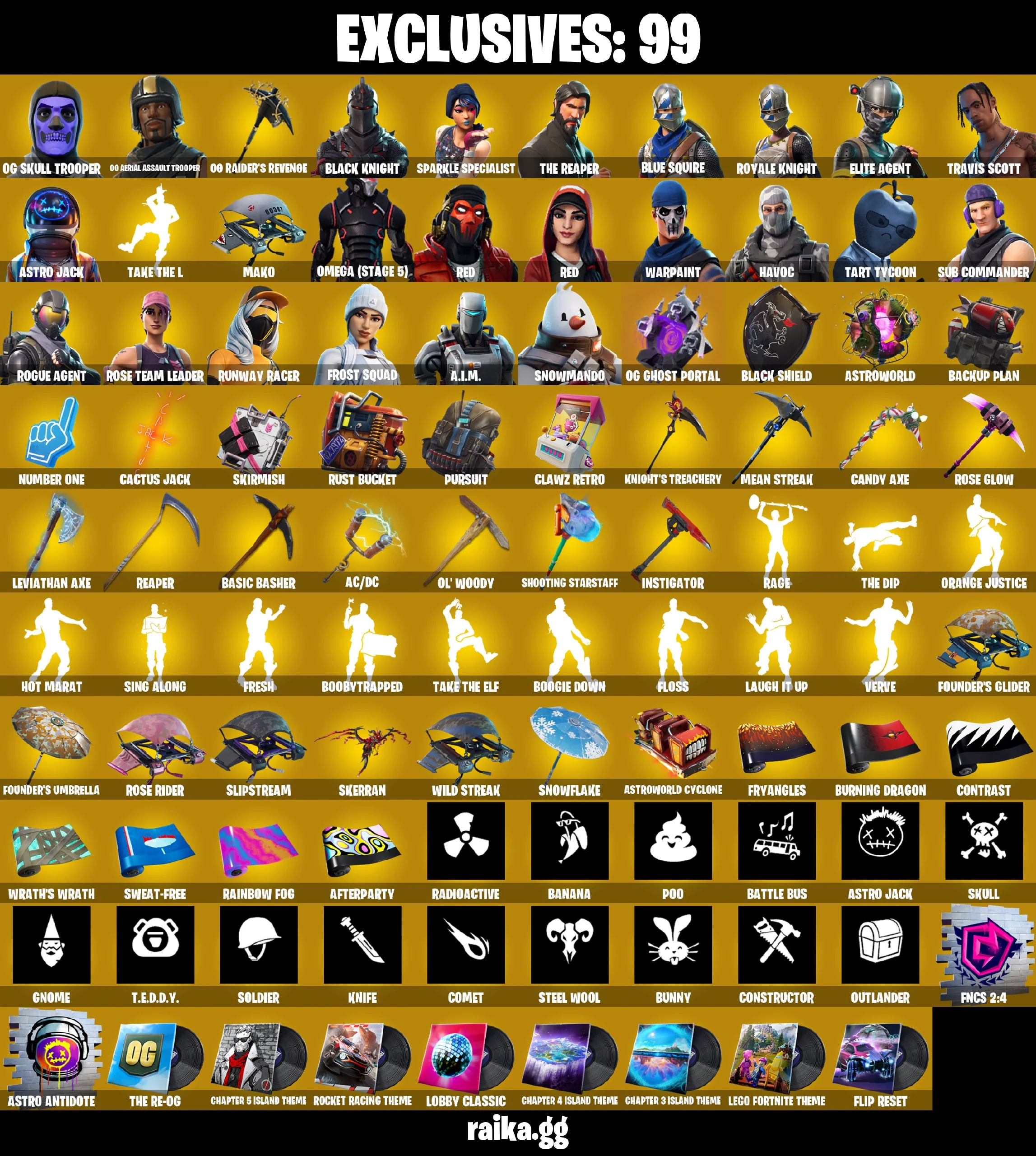 175 SKINS ⚡️ OG SKULL TROOPER 👑 OG AERIAL ASSAULT TROOPER 👑 OG RAIDER REVENGE 👑 TRAVIS SCOTT 👑 BLACK KNIGHT 📧 FULL ACCESS — image 1