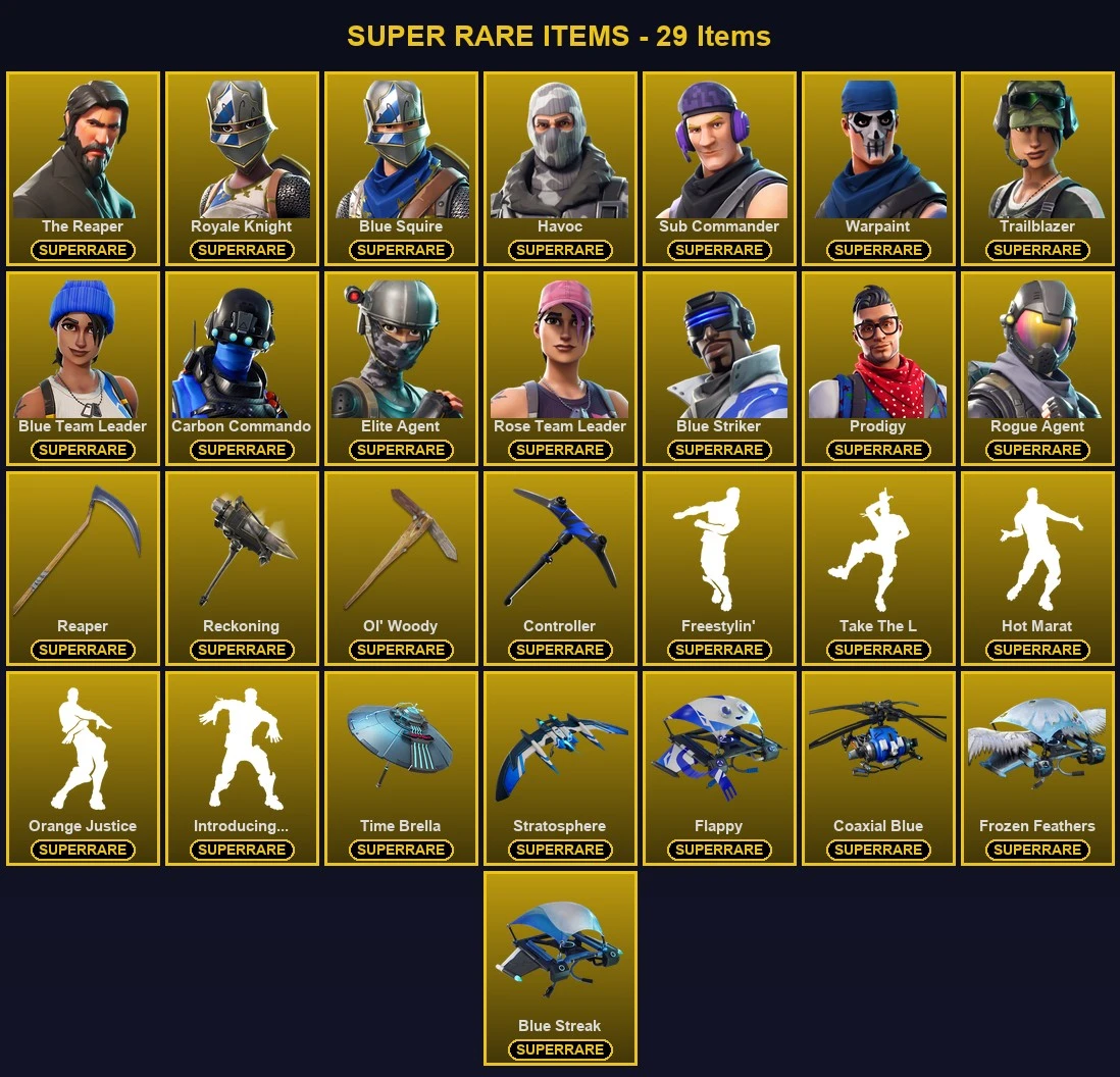 ๐ฎ 189 Skins ๐ 3750 V-Bucks โก Lvl 1584 | The Reaper | Royale Knight | Blue Squire ๐ 151 Wins โ image 1