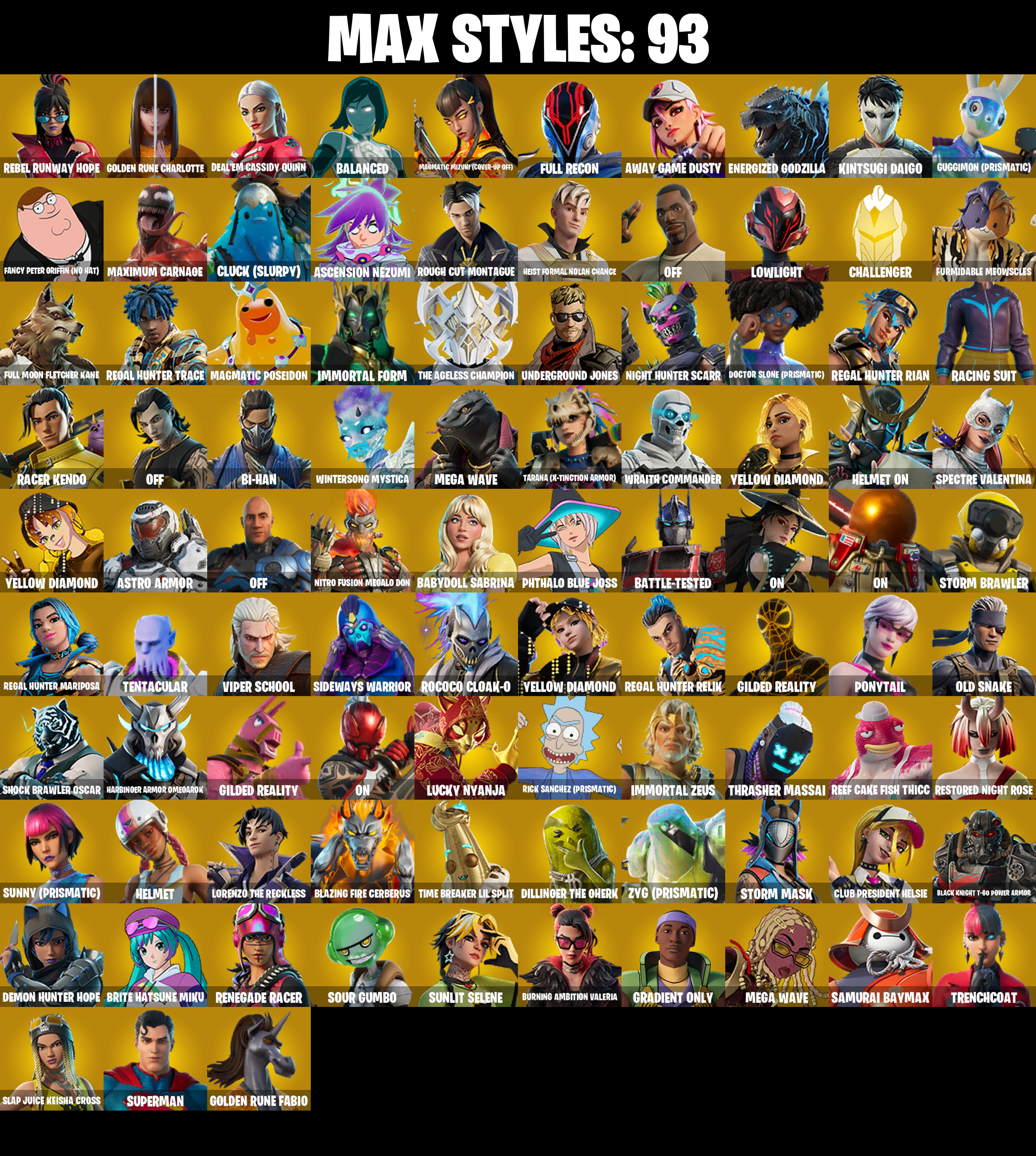 206 SKINS ✨ Fixer ✨ NBA 75 Swish ✨ Lina Scorch ✨ Subzero Cryptic ✨ Sultura ✨ Heron Stance Hero ✨ FNCS Renegade ✨ Vivi Chroma ✨ Torin ✨ 1300 VB (PC/PSN/XBOX) — image 3