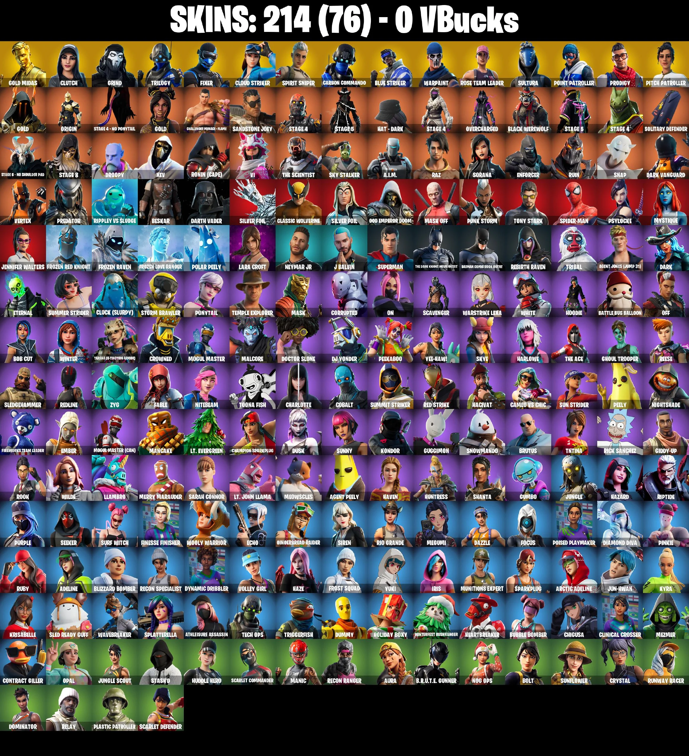 🎆214 SKINS ⚡️ALL PLATFORMS⚡️ GOLD MIDAS 👑 FIXER 👑 TRILOGY 👑 POINT PATROLLER 👑 BLUE STRIKER 👑 LEVIATHAN AXE 👑 PRODIGY 👑 DRIFT ⚡️ MAIL CHANGEABLE #L116 — image 2