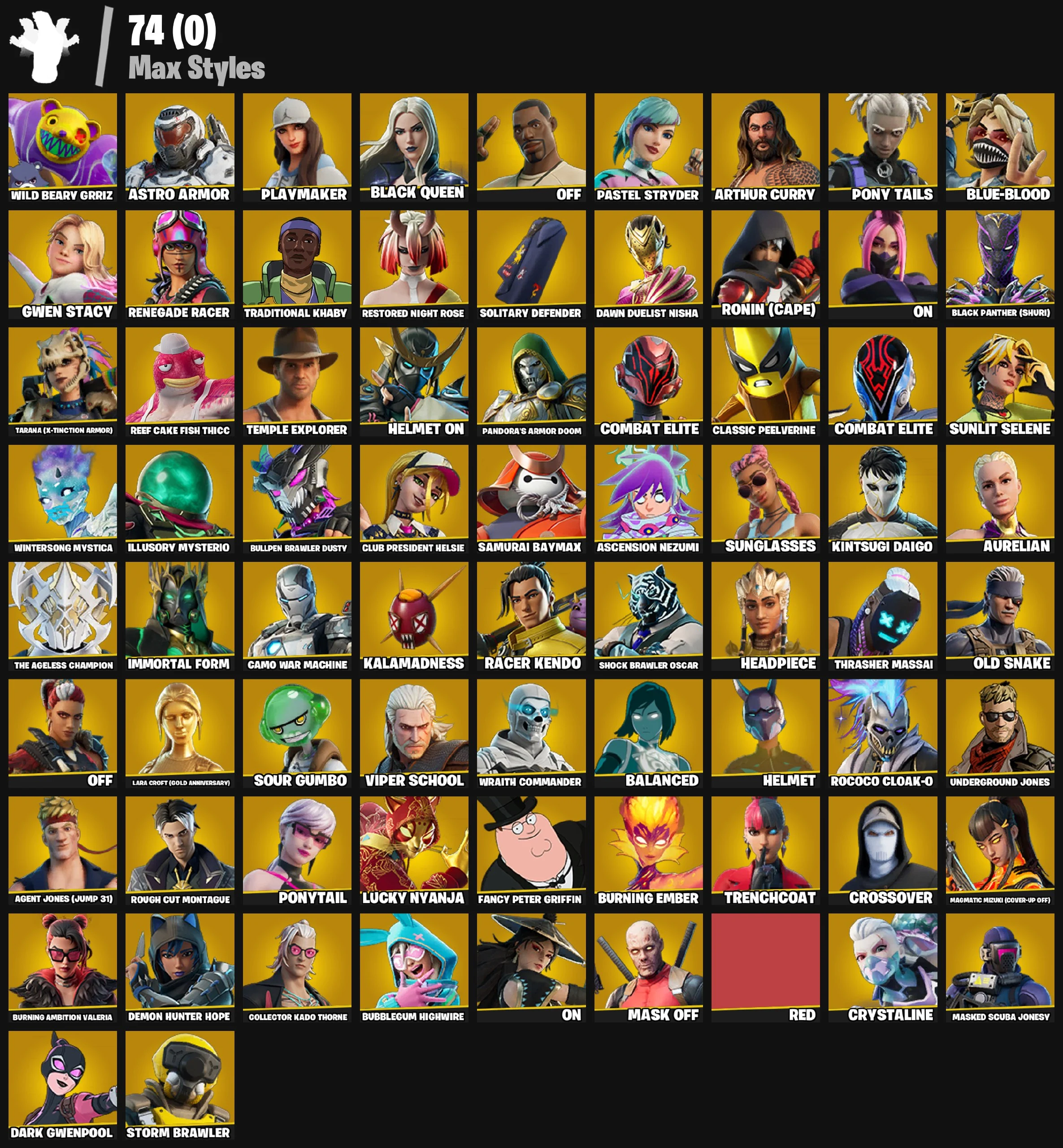 💜 [ 235 ] skins | Championship Jonesy | Cloud Striker | Fixer | Vivi Chroma | Sultura | Pastel Stryder | Solitary Defender | Ronin (Cape) | 150 VB