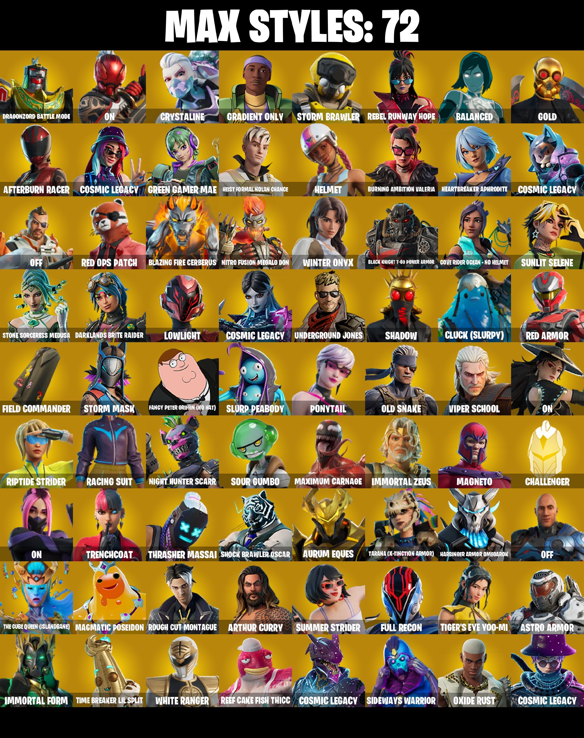 246 SKINS ✨ Snake Eyes ✨ The Imagined ✨ Valeria ✨ Era ✨ Fade ✨ Zeus ✨ Driftwalker ✨ Midas Rex ✨ Torin ✨ Hades ✨ Kado Thorne ✨ 0 VB (PC/PSN/XBOX) — image 3