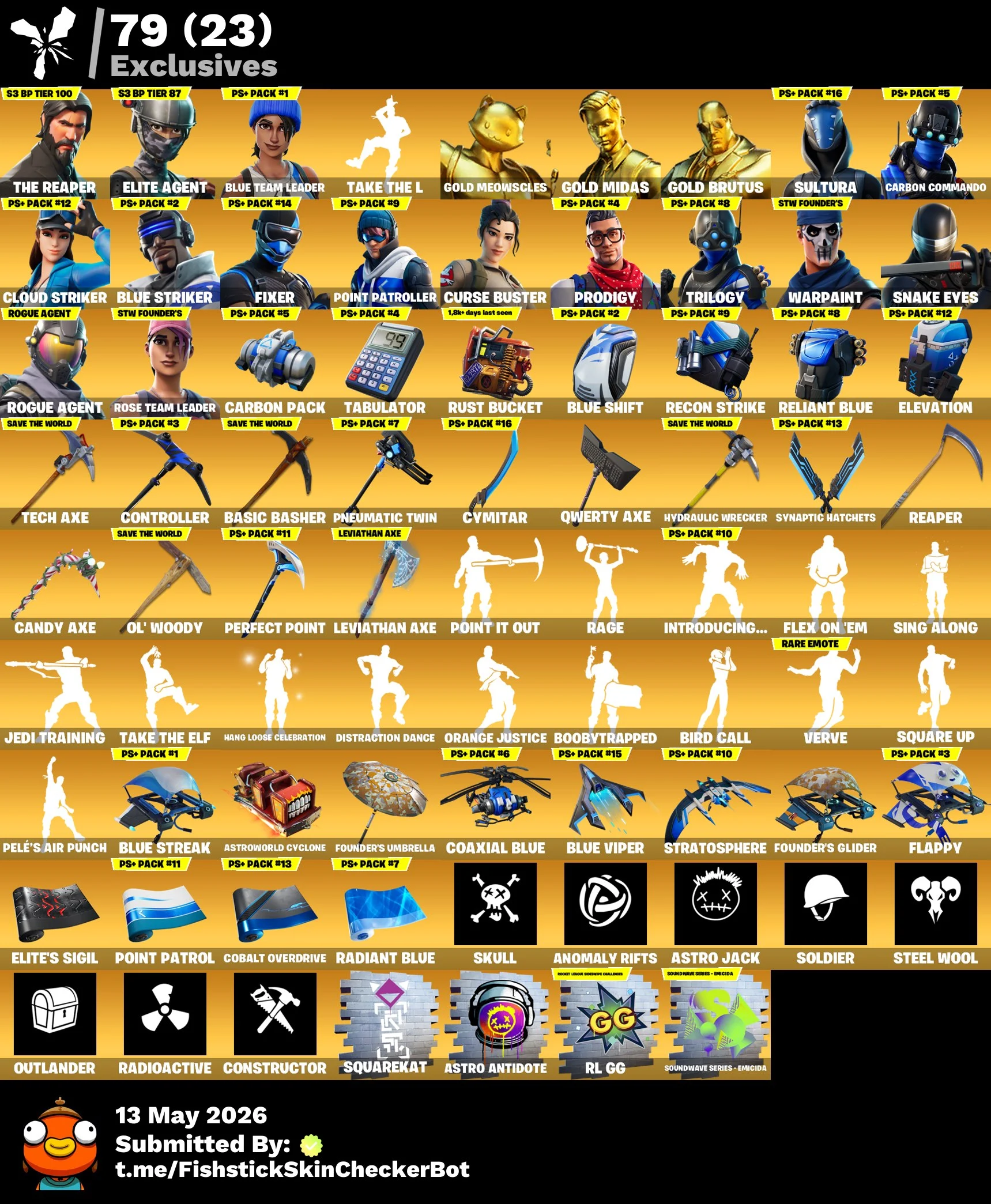 ๐ฅ 303 Skins ๐ Leviathan Axe + Take The L ๐ฅ The Reaper + Stacked Emotes โ image 1