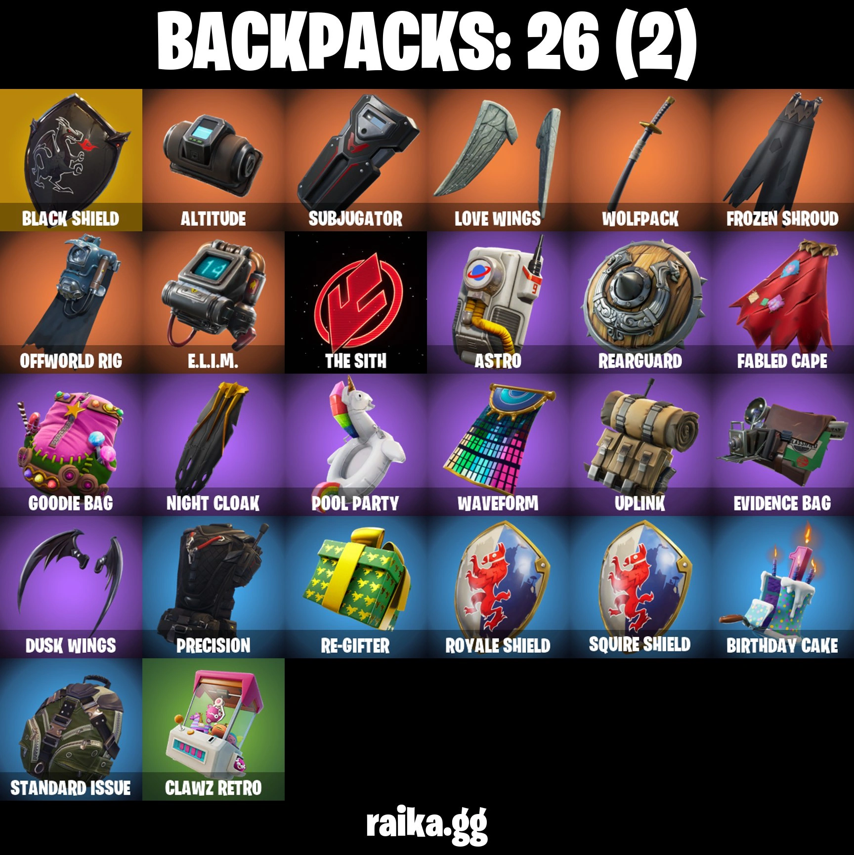 35 skins | Black Knight | Sparkle Specialist | Royale Knight | Blue Squire | Take The L | Floss | Orange Justice | STAGE 5 | Stage 4 ⸱ NO PONYTAIL | Stage 4 | STAGE 5 ⸱ No shoulder pad | BLACK WEREWOLF | STAGE 5 | The Visitor | Valor | Enforcer | A3514 — image 2