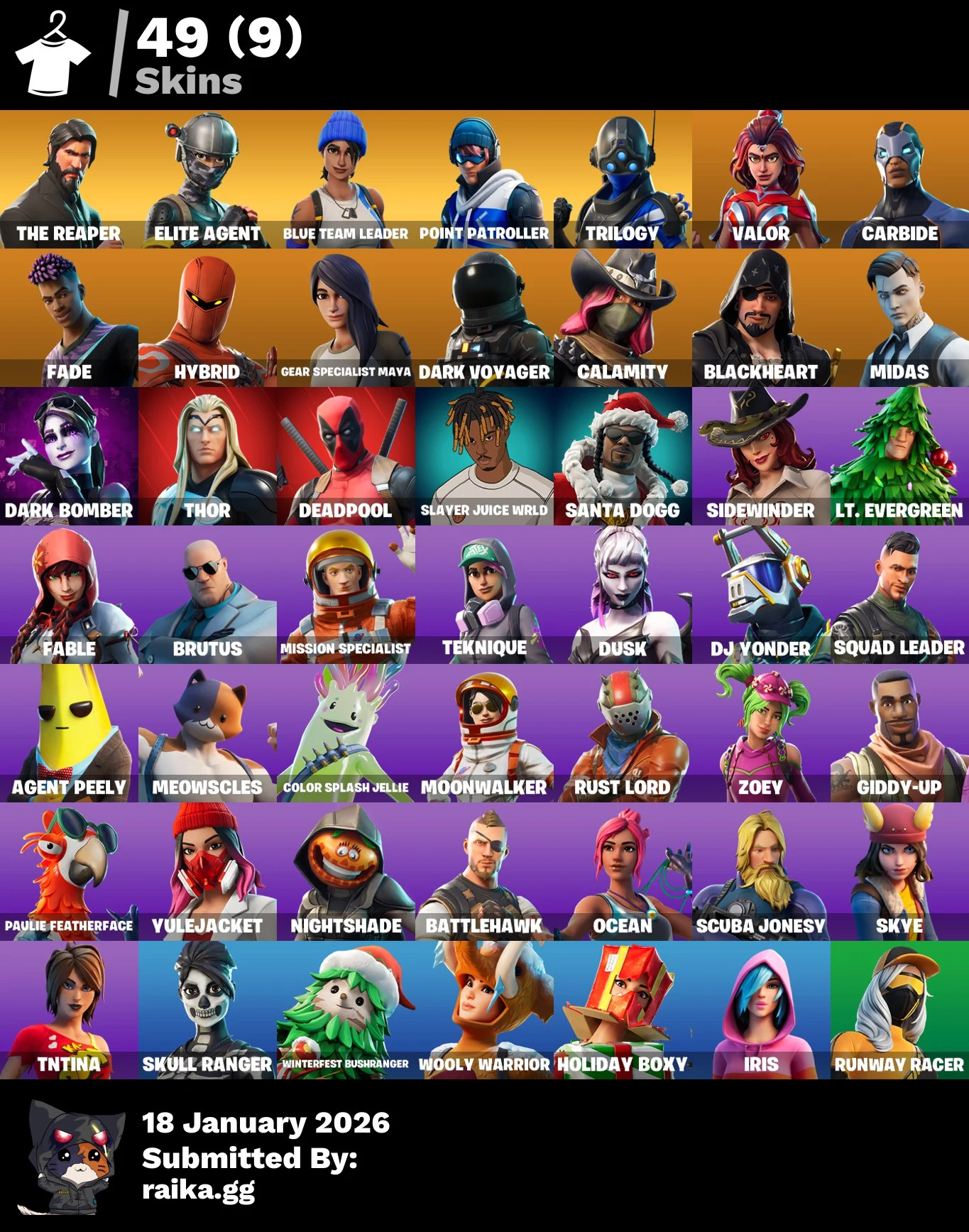 49 Skins The Reaper 🎖️ Elite Agent 🟦 Blue Team Leader 🕵️ Point Patroller 📦 Trilogy 🦸 Valor ⚙️ Carbide 🌫️ Fade 🐉 Hybrid 🛠️ Gear Specialist Maya 💰 0 VB ⏰ 24/7 Support 🛡️ Anti-Ban [ PC / Xbox / Ps ]