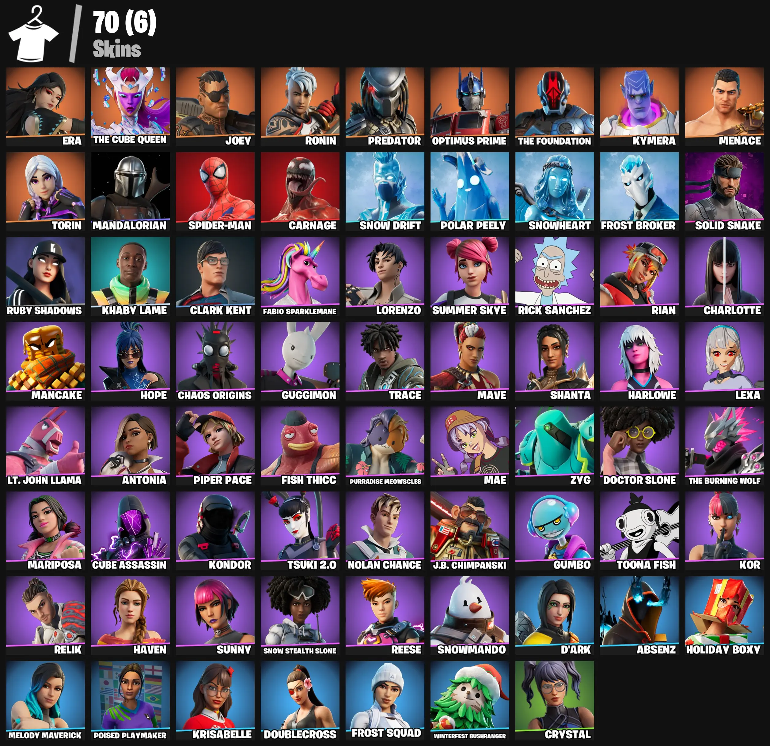 【70 SKINS】 (PC/PSN/XBOX) DOUBLECROSS | CRYSTAL | ABSENZ | RICK SANCHEZ | SPIDER-MAN | TORIN | THE FOUNDATION | ERA — image 4