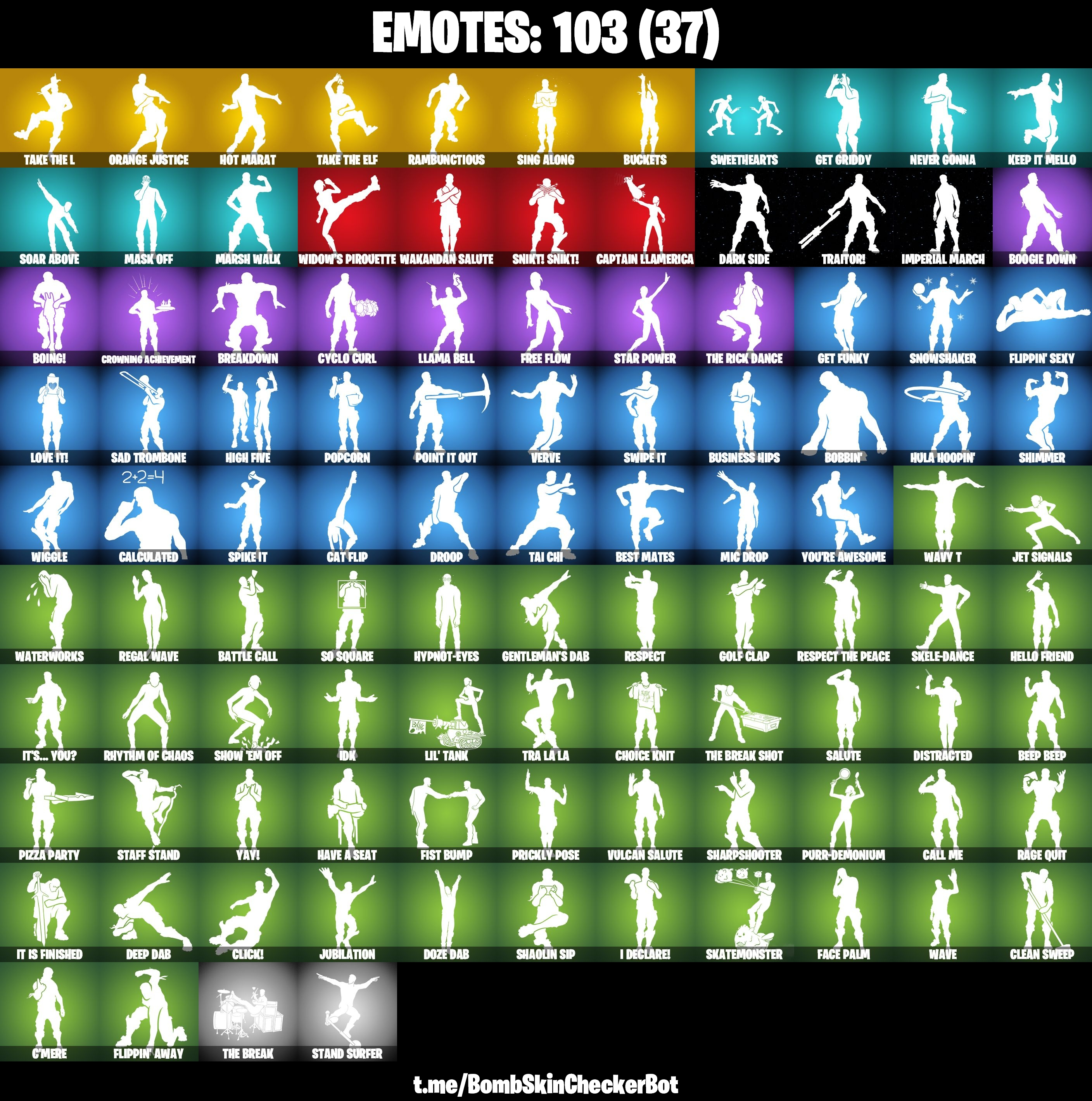 83 Skins|Hot Marat,Take The L,Rogue Agent,Rambunctious,Take The Elf,Ragnarok Stage 6,Drift Stage 5,Rust Bucket,Skull Trooper,Crowbar,Orange Justice,Snowflake,Po — image 3