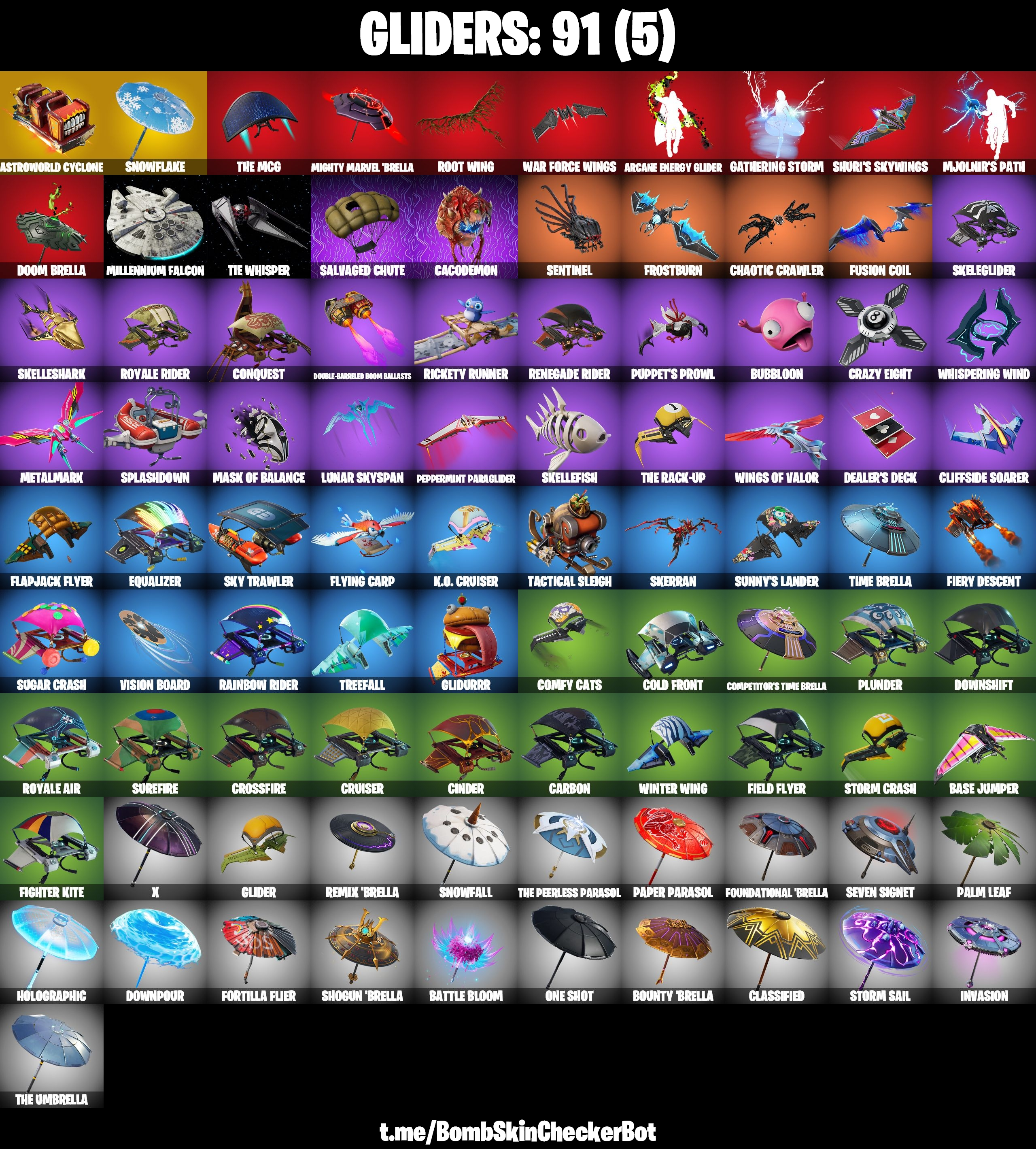 83 Skins|Hot Marat,Take The L,Rogue Agent,Rambunctious,Take The Elf,Ragnarok Stage 6,Drift Stage 5,Rust Bucket,Skull Trooper,Crowbar,Orange Justice,Snowflake,Po — image 4