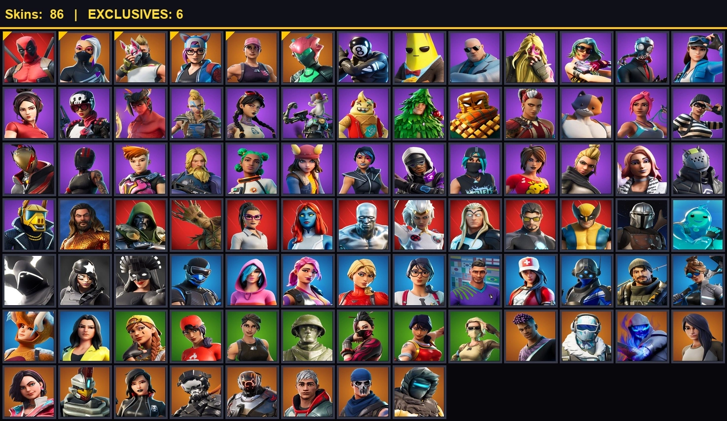 87 SKINS PSN/XBOX/PC OG STW GOLD MIDAS CLOUD STRIKER TRILOGY FIXER THE SCIENTIST DRIFT CATALYST ROX FADE FUSION 500 VB — image 1