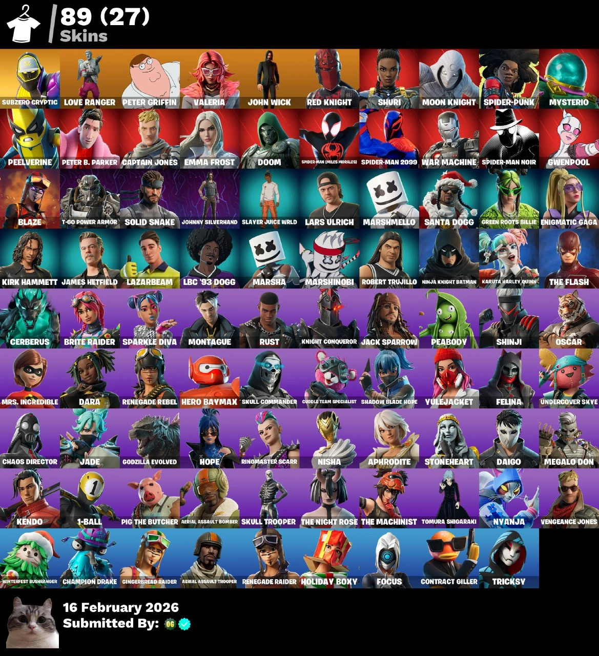 💜89 SKINS💜PSN XBOX NINTENDO PC💜1750-vBUCKS💜 AUGURY📌GREEN LIGHT GUARDIAN✅GONG-GI GREAT📌CLOAKED SHADOW✅INFERNO SKELETON BALVIN📌CHUN-LI✅GAMES GUARD📌TIDE STRIDER✅MORGAN MYST📌BERNIE MESSI📌NATTLE GAMER MAE