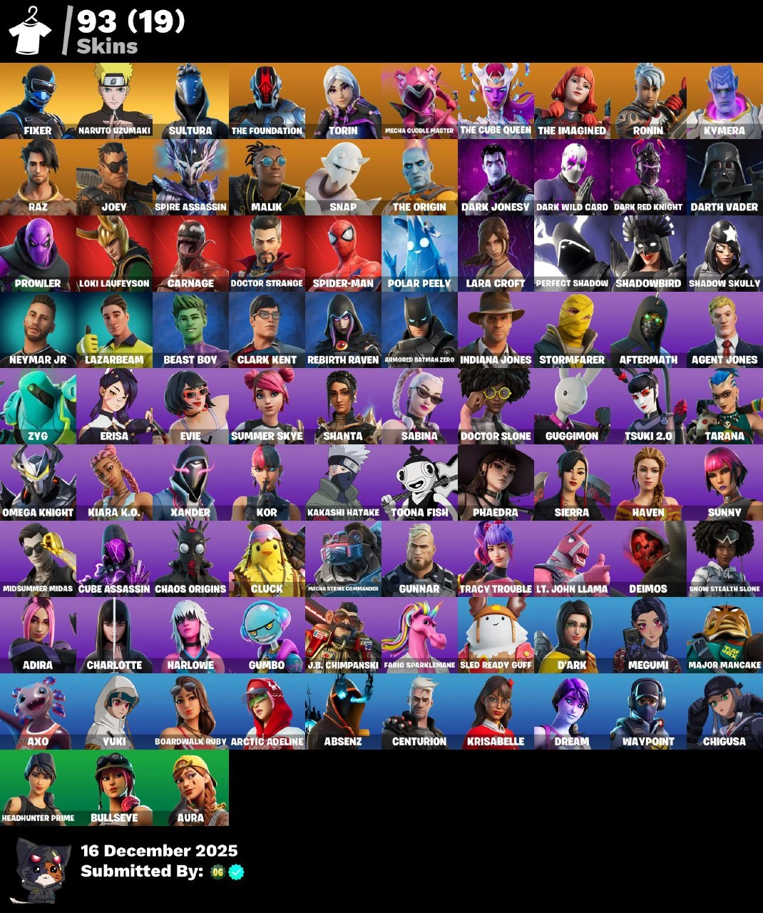 💜93 SKINS💜PSN XBOX NINTENDO PC💜STW💜400-vBUCKS💜EMAIL DREAM LAZARBEAM BEAST BOY📌ARMORED BATMAN ZERO✅NARUTO UZUMAKI📌SUMMER SKYE✅MIDSUMMER MIDAS📌CHAOS ORIGINS✅DARK JONESY RED KNIGHT📌SHADOW SKULLY